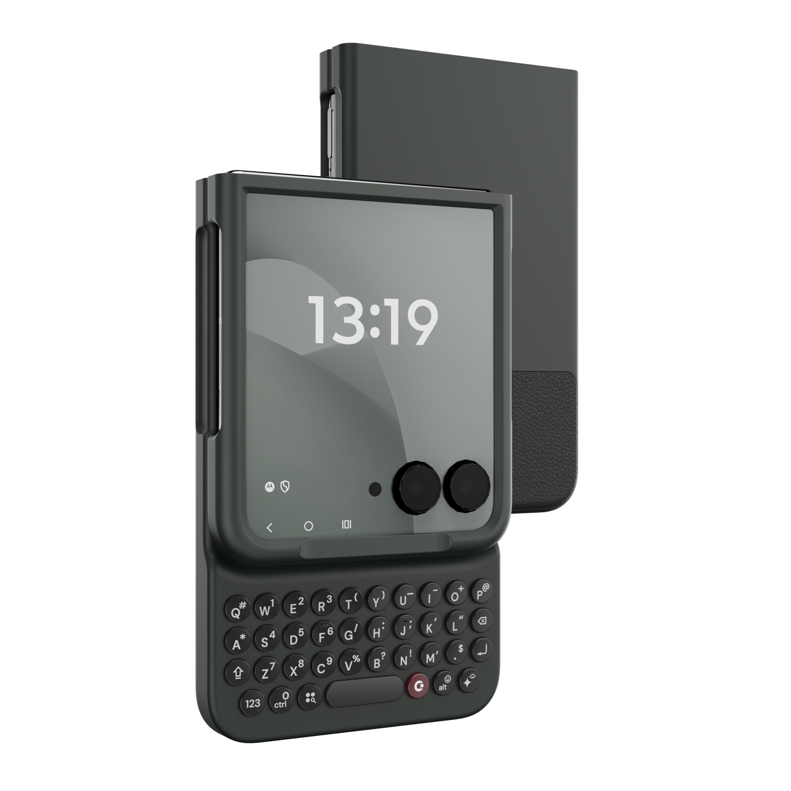 Clicks(クリックス) Motorola Razr 2024 / Razr 50 / Razr 50 Ultra/Razr 2025 / Razr 60 / Razr 60 Ultra 鍵盤付き添い人 容れもの スマホケース (オニキス)