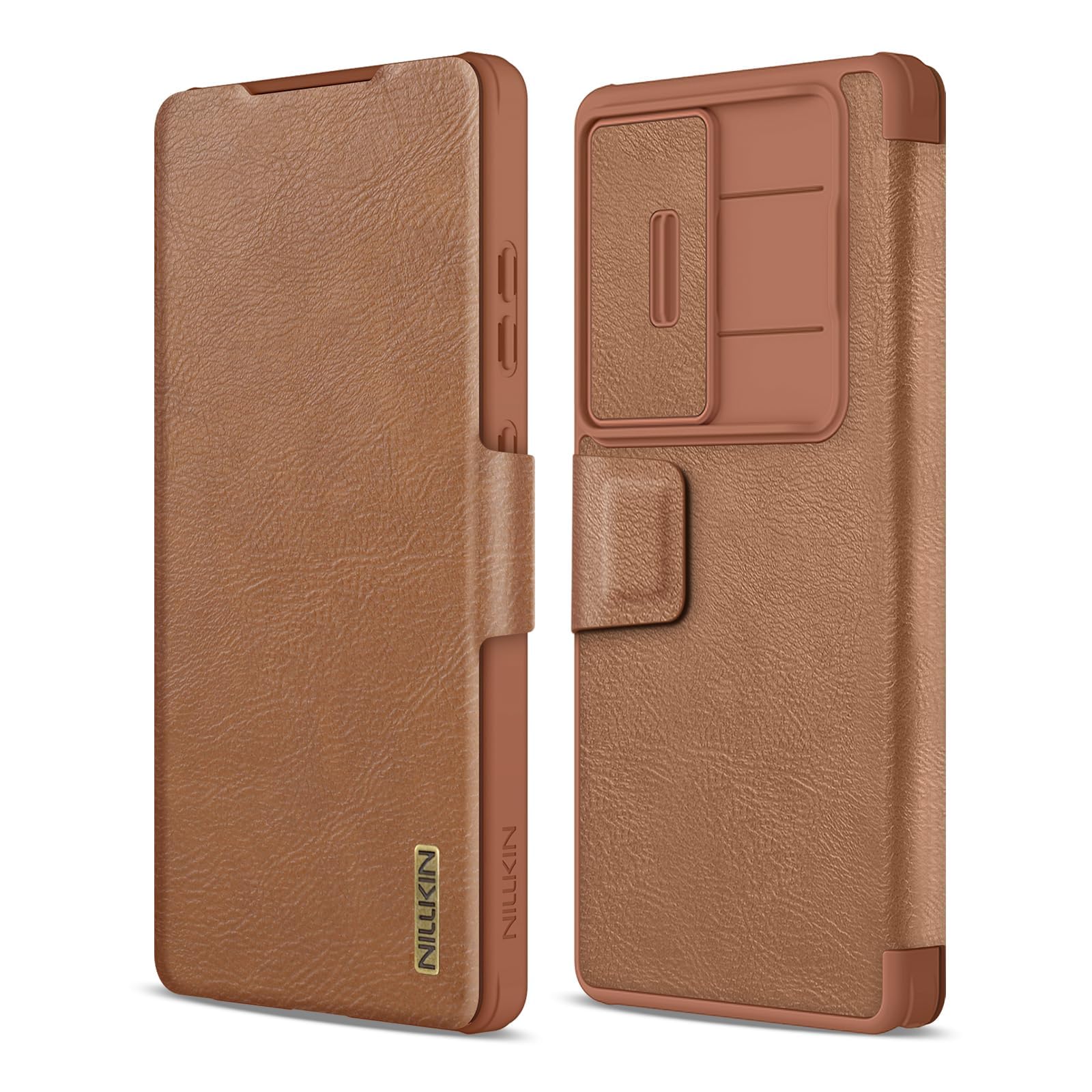 Nillkin Galaxy S25 Ultra ケース 手帳型 カメラカバー レンズ保護 カードポケット付き ギャラクシーs25ウルトラ / SC-52F / SCG32 スマホケース 高級レザー 手触りが良い マグネット内蔵 落下防止 耐衝｜WES STORE