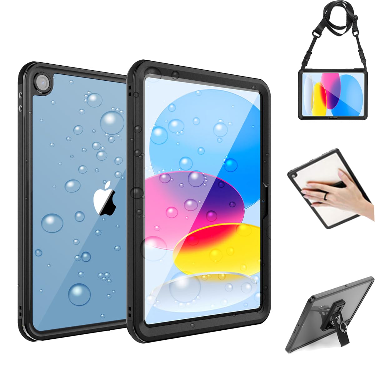 軽さ型iPad 第11時人 (A16、2025) 雨合羽容れもの iPad 第10時人 (2022) 雨合羽容れもの お風呂取りまかなう IP68雨合羽 耐衝撃 照明ランプ役立つこと付き添い人 薄型 軽さ 手当たり せつ然たる 防雪 防塵 水場 水没 風呂場用 iPad 11in/10.9