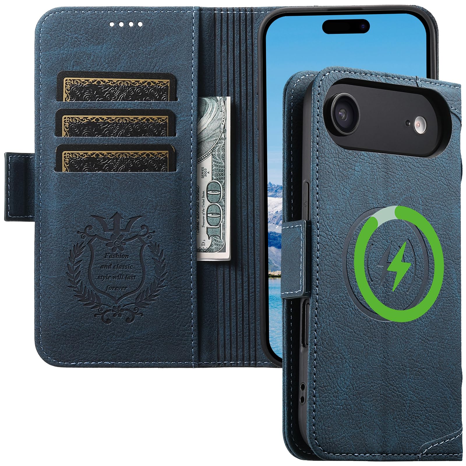 JCGOOD iPhone17 Air 容れもの 万覚え帳型 MagSafe相応う いphone17 Air 容れもの マグセーフ 歌留多納める アイホン17 Air 用 容れもの 無線電話申し受ける 相応う アイフォン17 Air 取りまかなう 万覚え帳 照明ランプ役立つこと 金入れ型 歌留多入