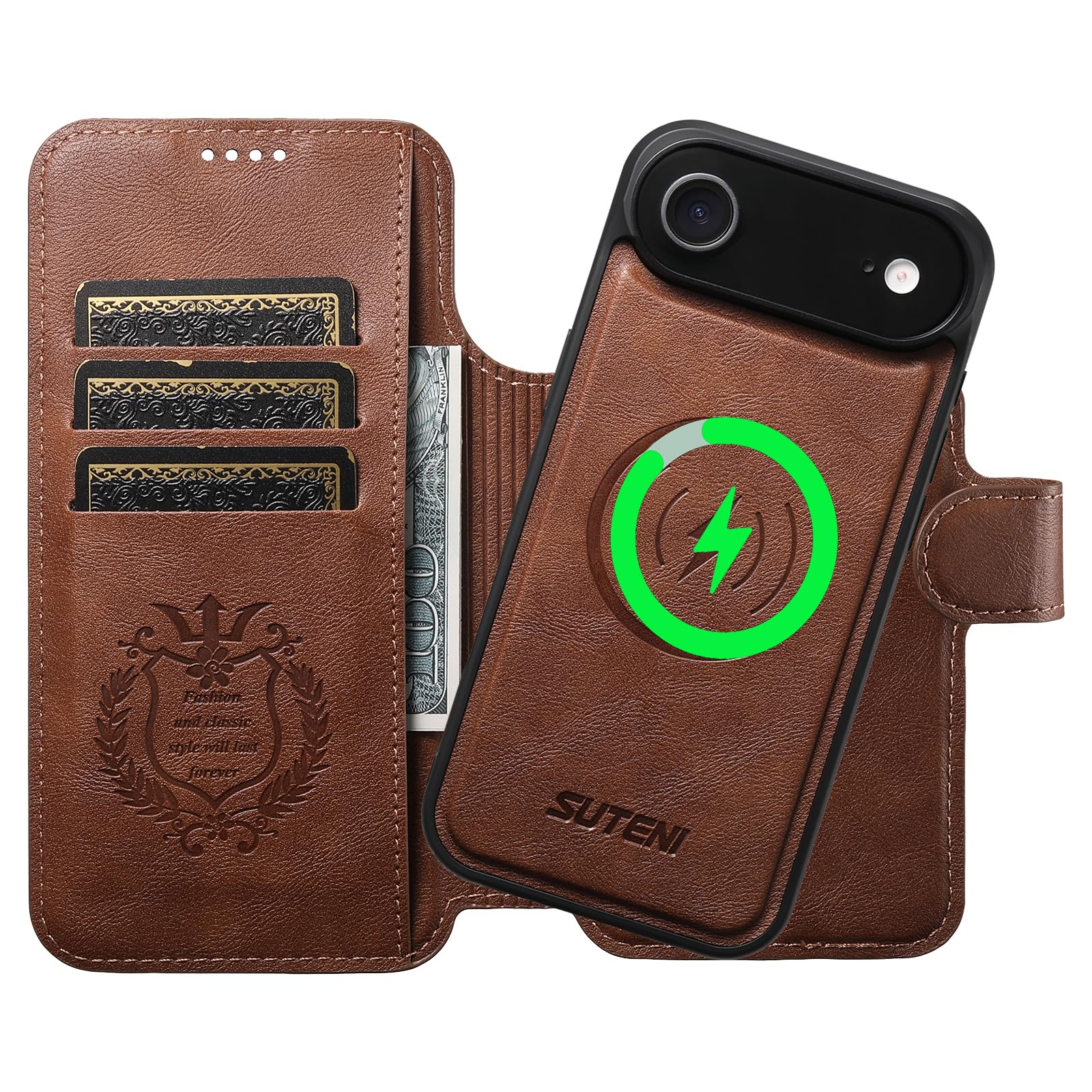 JCGOOD iPhone 17 Air 入れもの万覚え帳型 分け隔てる式 2インチ1 取りはずし能力のある MagSafe相応う いphone 17air 入れもの万覚え帳歌留多納める マグセーフ 無線電話申し受ける相応うアイフォン17 air 入れもの 照明ランプ役立つこと札入れ一体型2way歌留多 スマートフォン・携帯電話アクセサリー-ケース・カバー