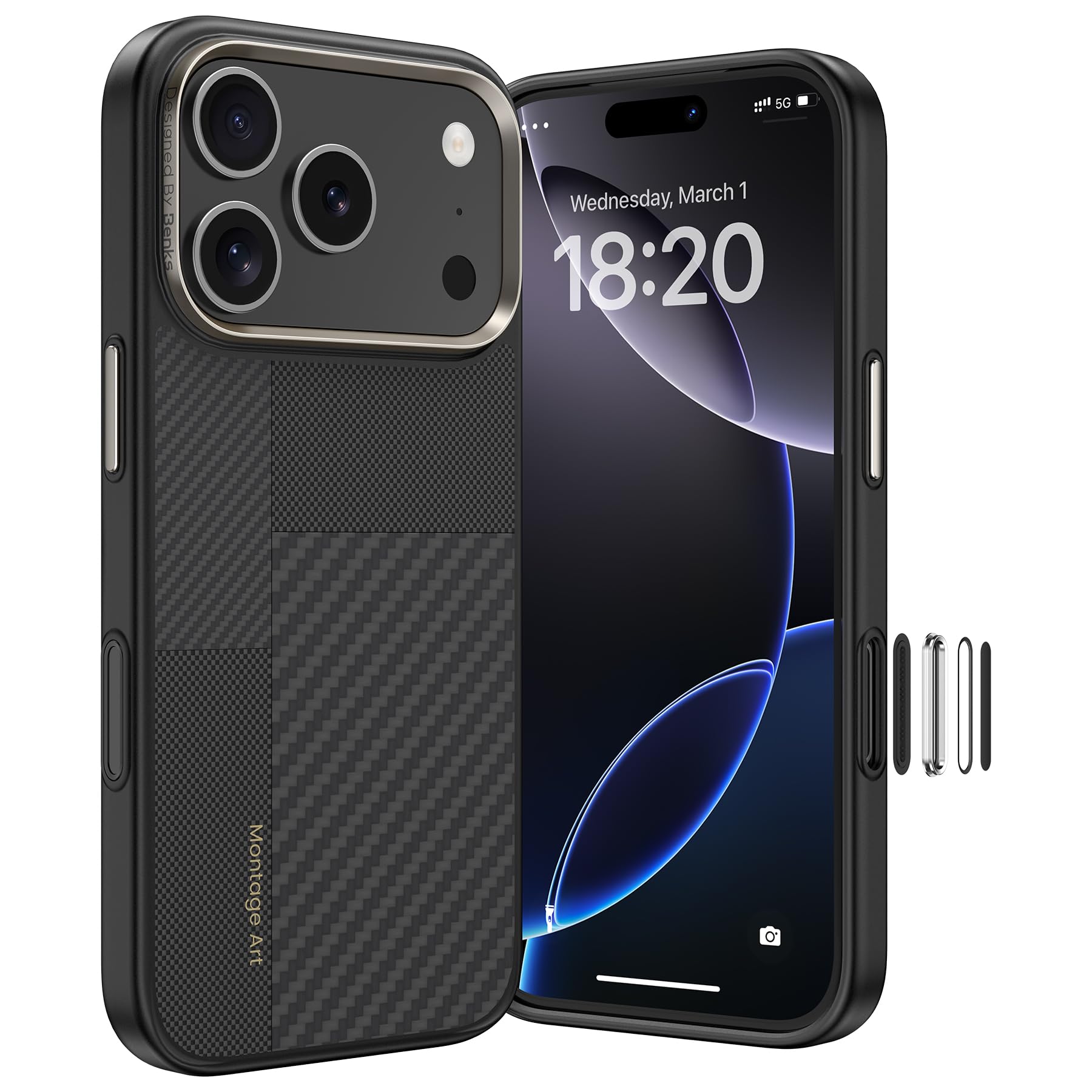 「BENKS」ArmorPro Montage iPhone 17 Pro Max入れもの MagSafe相応う 磁石積み上げる 米軍MIL標準尺度 耐衝撃 耐久性 カメラコントロールボタン付き添い人 いiphone17 Pro Max入れもの デュポン製ケブラー600D＆1500Dアラミドフ