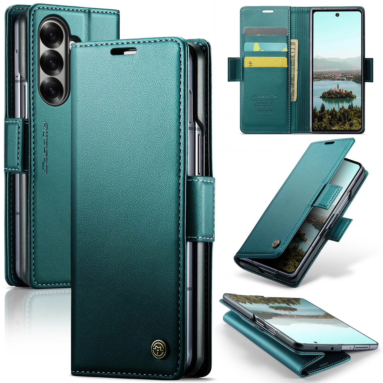 ReHowy Samsung Galaxy Z Fold 7 対応 ケース 手帳型 PUレザー 携帯便利 ギャラクシーZフォールド7 保護カバー 衝撃防止 擦り傷防止 全面保護 磁気バックル付き スタンド機能付き カード収納 コイン収｜WES STORE