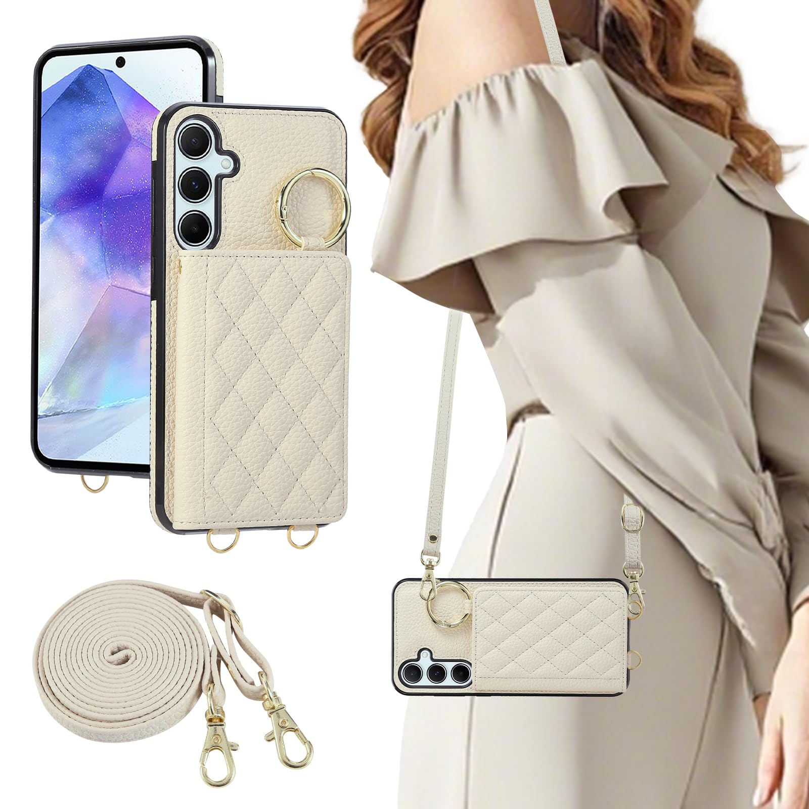 Gedurya Galaxy A36 5G ケース 手帳型 SC-54F ケース 背面カード収納 ショルダー ギャラクシーa36 5g 用 背面ケース 肩掛け Galaxy A36 5G スマホケース 首掛け 斜め掛け SC54F 携帯カバー 財布付き スタンド