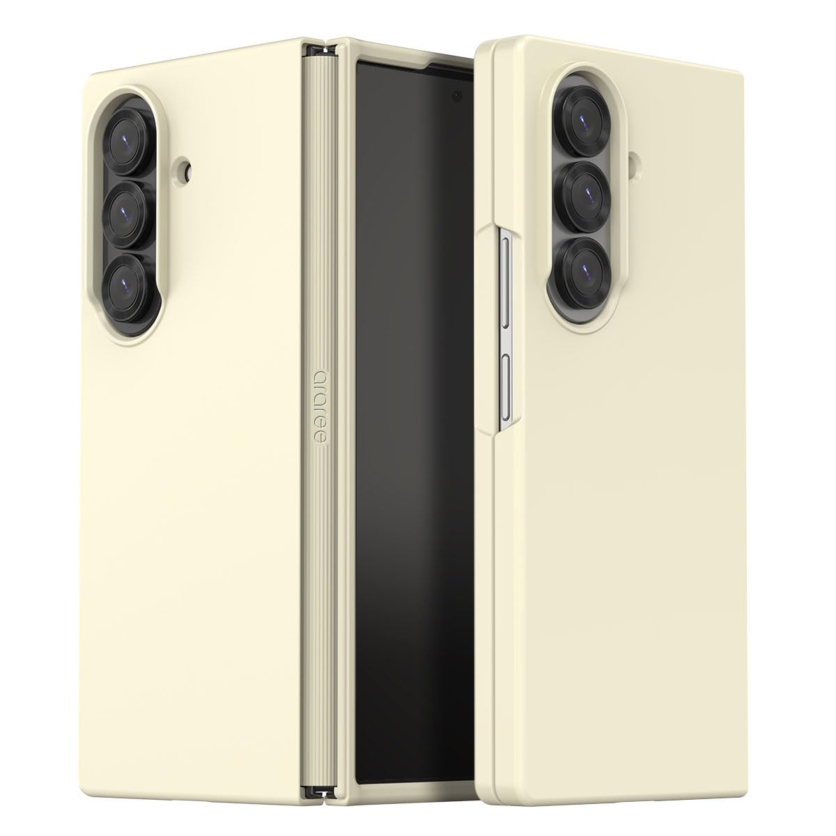 araree Galaxy Z Fold7 ケース [ SAMSUNG公式認証品 独自設計でヒンジ保護 耐衝撃 ポリカーボネート素材 ヒンジ部TPU保護バンド スリム設計 ] Designed for SAMSUNG AR27932GZFD7 Aero Flex クリーム【国内正規品】｜WES STORE