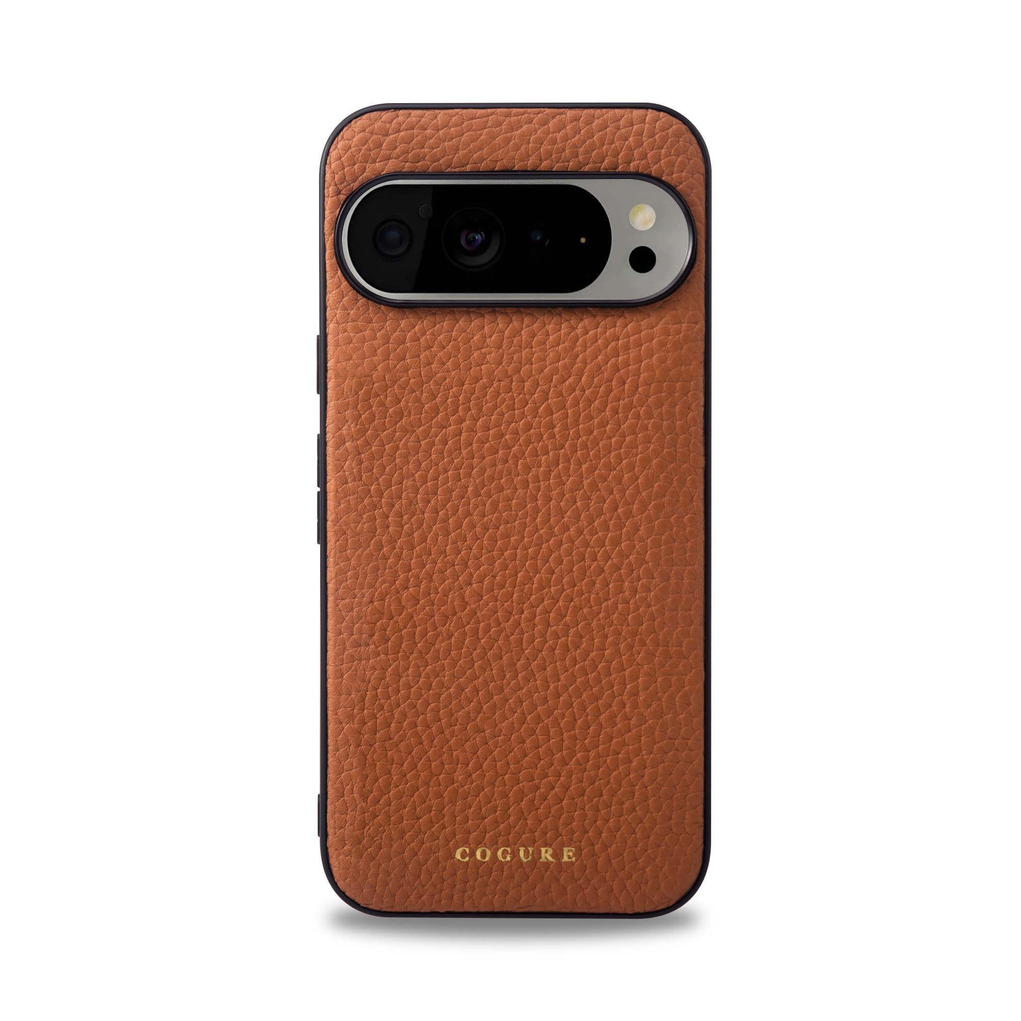 COGURE For Google Pixel 10 Pro XL スマホケース 代替品 本革 シュリンクカーフレザー 耐衝撃 シンプル おしゃれ 専用ボックス付き COPs-pi キャラメル|WES STORE