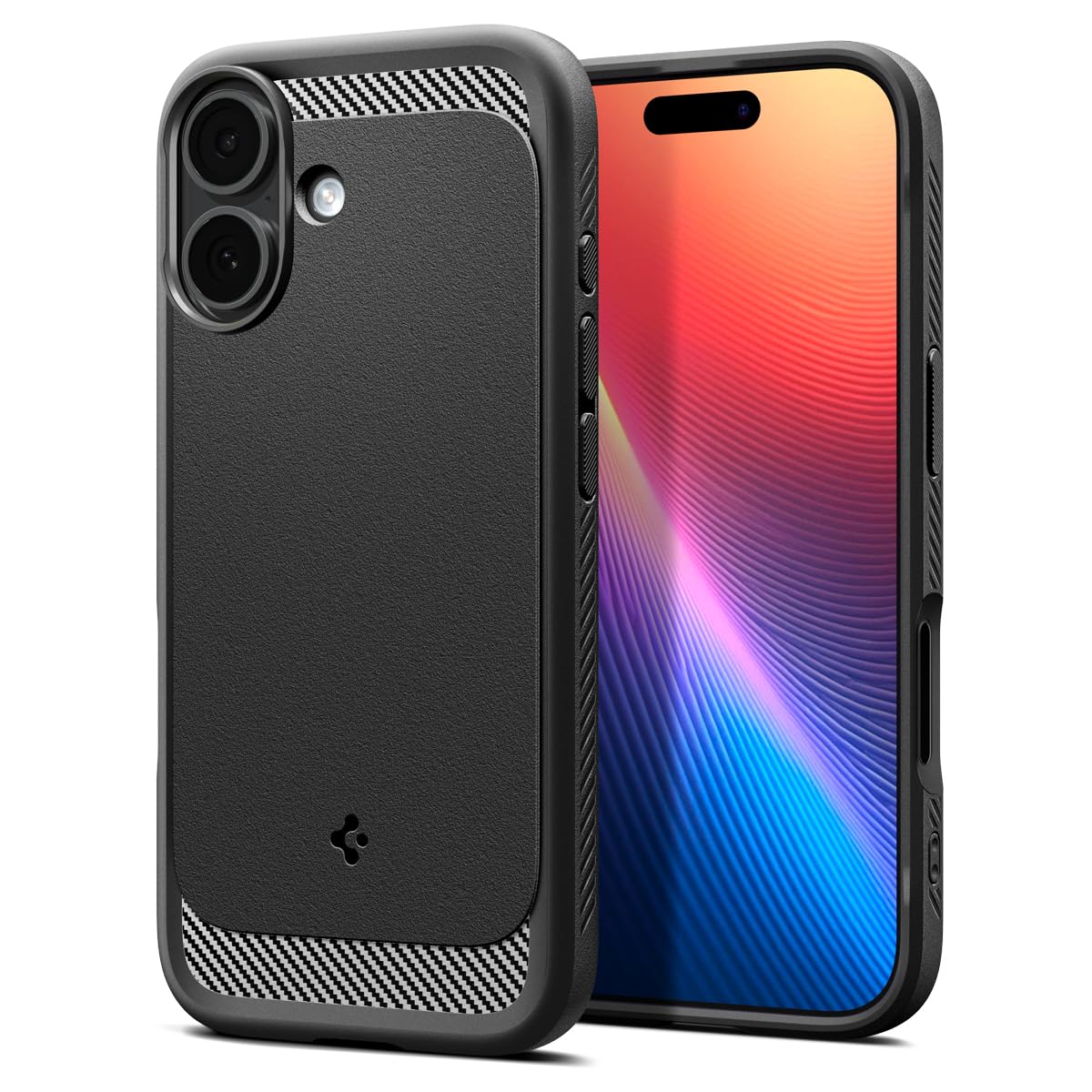 Spigen 【創業18年の技術力】iPhone 17 MagSafe対応 マグネット搭載 マット 耐衝撃 米軍MIL規格 ラギッド・アーマー・マグフィット (マット・ブラック) ACS09975