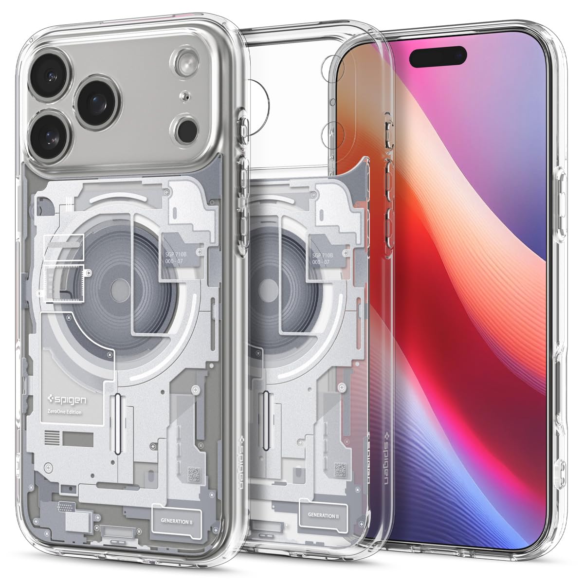 Spigen 【創業18年の技術力】 iPhone 17 Pro MagSafe対応 クリア ストラップホール 米軍MIL規格 ウルトラ・ハイブリッド・マグフィット (ゼロ・ワン・ホワイト) ACS10071