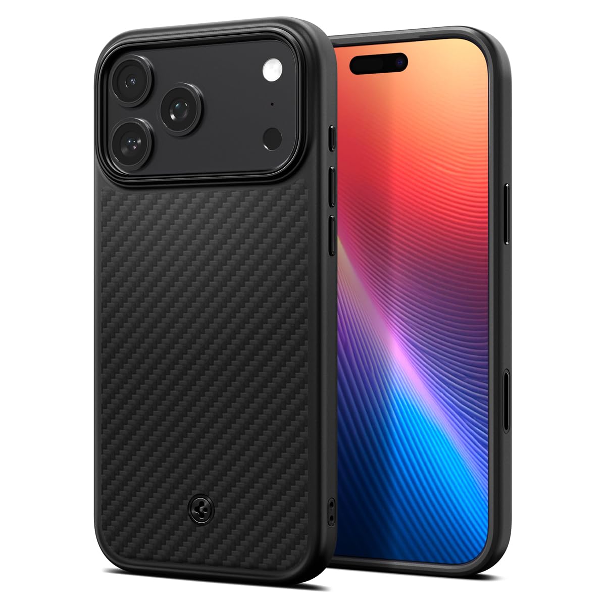 Spigen 【創業18年の技術力】 iPhone 17 Pro MagSafe対応 カメラコントロールボタン対応 マット 米軍MIL規格 エンツォ・アラミドT・マグフィット (ブラック・ブラック) ACS09959
