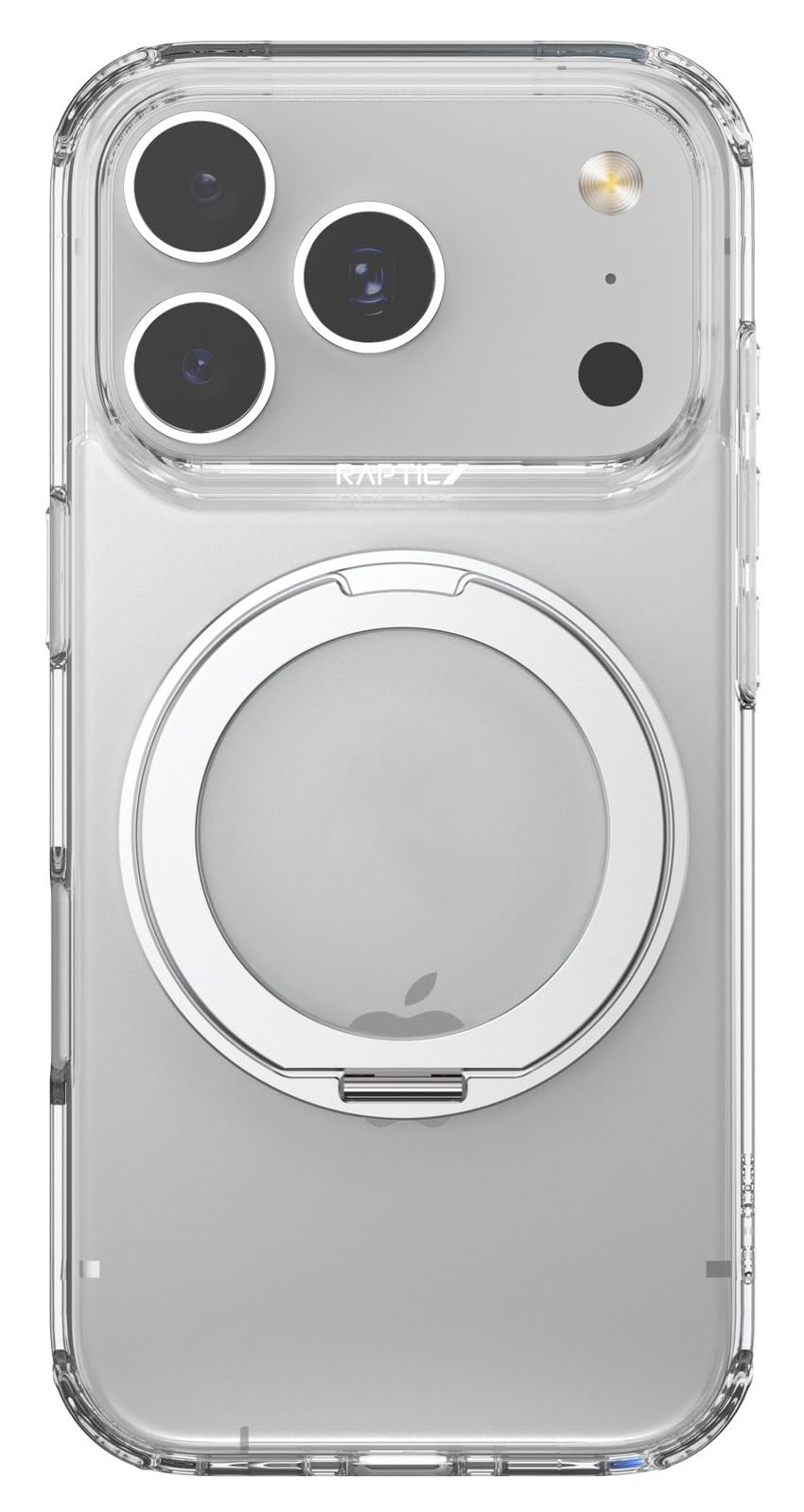 【RAPTIC】 iPhone 17 Pro Max 対応 ケース クリア MagSafe 対応 回転 リング スタンド 耐衝撃 スマホケース マグセーフ 透明 携帯ケース [ iPhone17ProMax アイフォン 17ProMax 対応 ] Case Air Stand クリア
