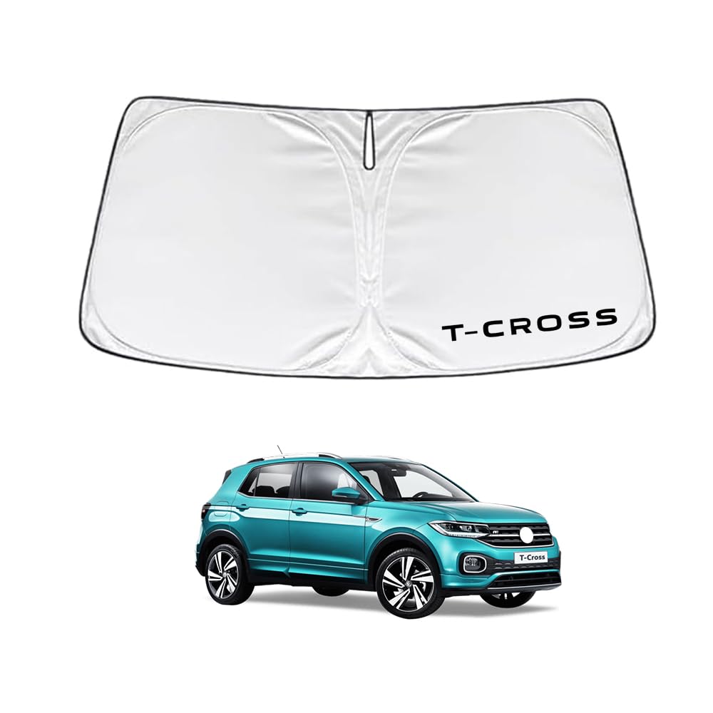 KOKATO フォルクスワーゲン T-クロス C1 2019年11月～現行 車種専用設計 サンシェード 車 フロント さんしぇーど 暑さ対策 日除け 遮熱 遮光 uvカット 紫外線遮蔽 折り畳み式 収納ポーチ付き 取付｜WES STORE