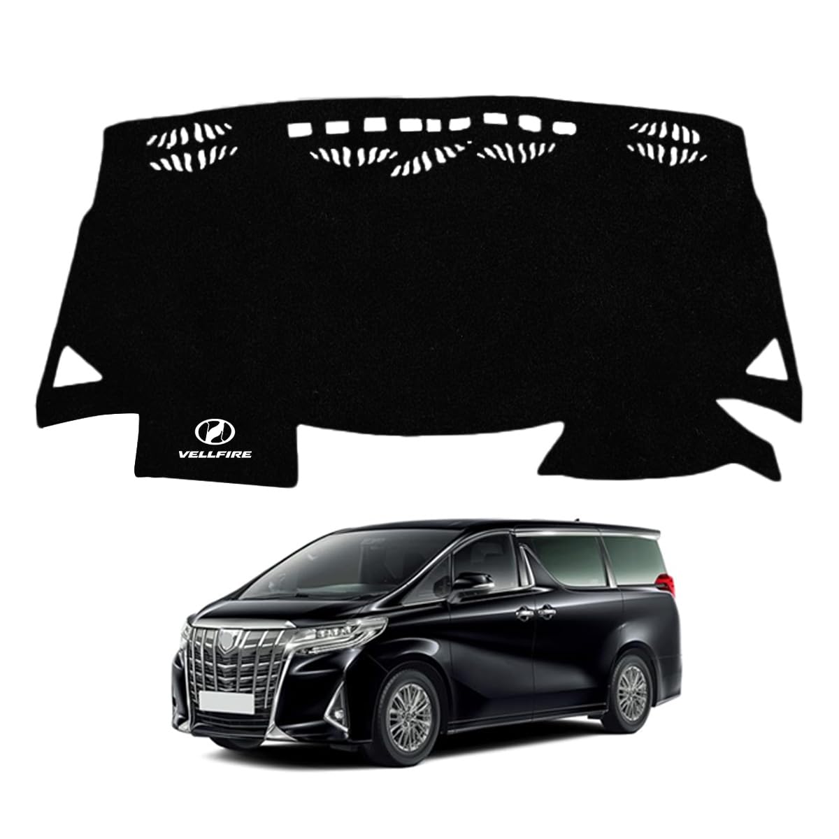 ZdeduoCar ダッシュボードマット トヨタ ヴェルファイアVellfire AH30 に適用 専用設計 UVカット 断熱フランネル ダッシュボードカバー 反射軽減 滑り止め仕様 ダッシュボード 保護マット 簡単取