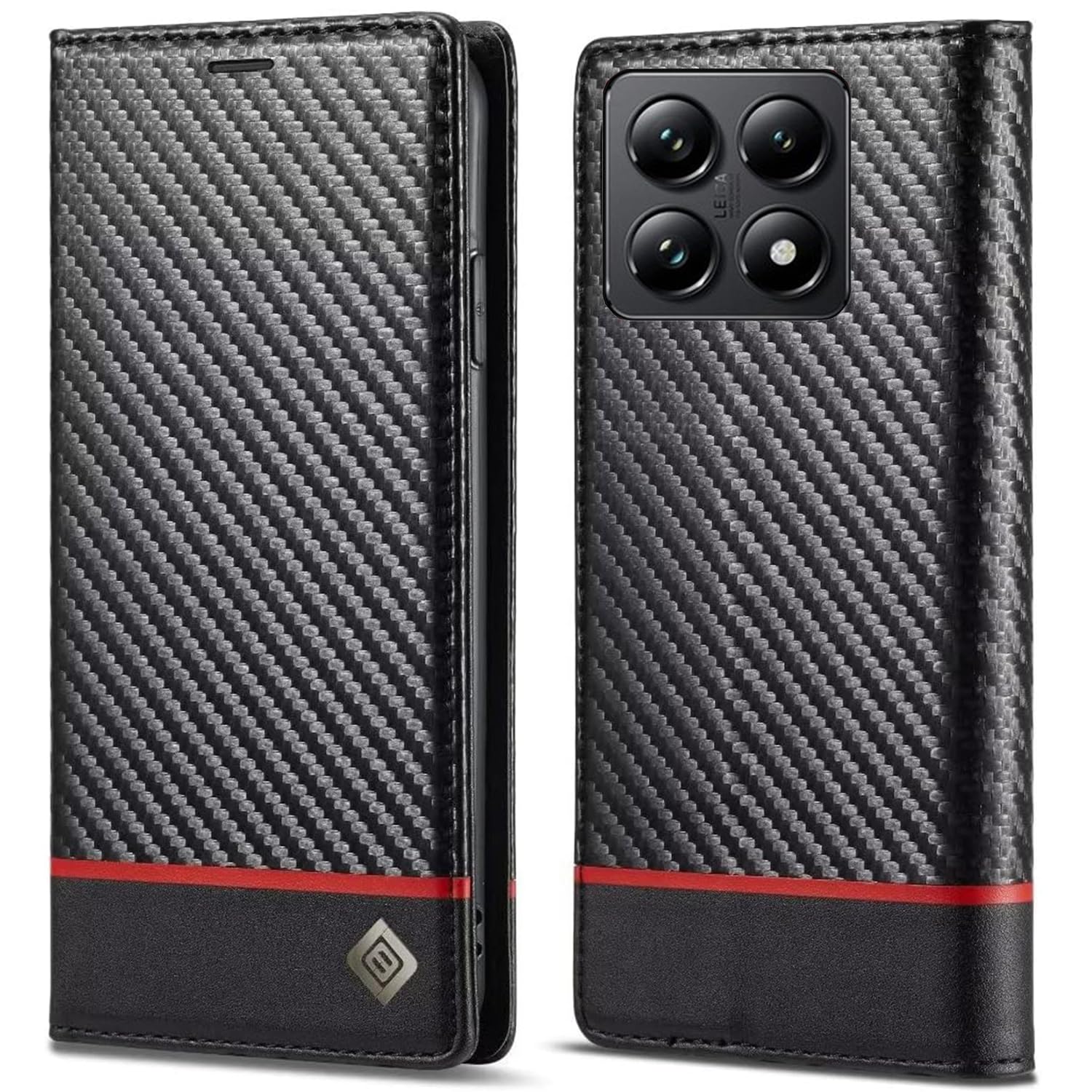 for Xiaomi 15T ケース 手帳型 シャオミ15t 手帳 ケース 耐衝撃 炭素繊維テクスチャ マグネット開閉式 便利 軽量 薄型 カード収納 スタンド機能 おしゃれ スマホケース 人気 耐衝撃 全面保護 汗や