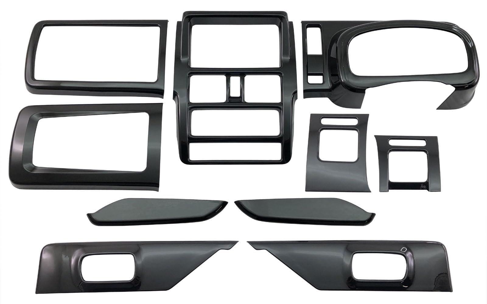 BRIGHTZ スーパーキャリイ DA16T インテリアパネルセット 10PC ピアノブラック 【 WOOD－PAN－190 】 DA16 DA A16 16 キャリトラック キャリィトラック キャリートラック キャリィートラック
