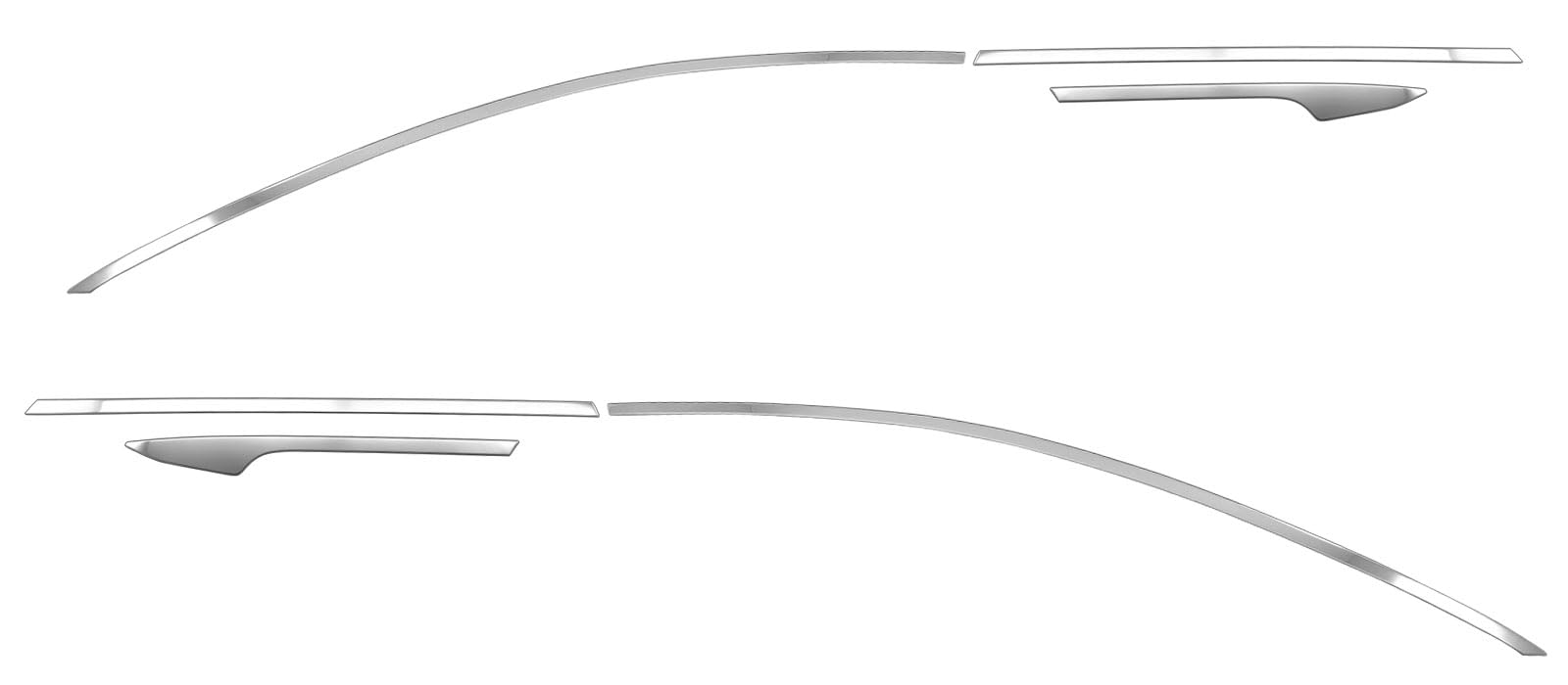 BRIGHTZ フリードエアー GT 超鏡面ステンレスメッキアッパーウィンドウモール 6PC 【 ROOF&minus;MOL&minus;009 】 GT1 GT3 GT5 GT7 フリード エアー｜WES STORE