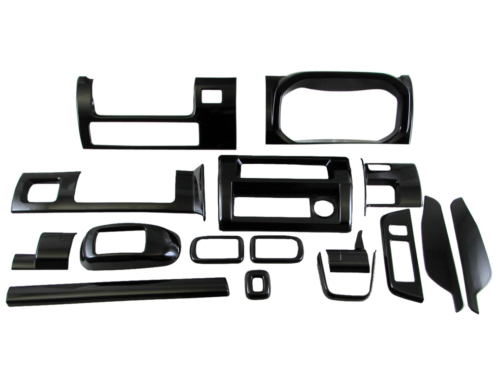 BRIGHTZ ピクシストラック S500U S510U インテリアパネルセット 16PC ピアノブラック 【 WOOD－PAN－151 】 S500 S510 S 500 510 ピクシス トラック