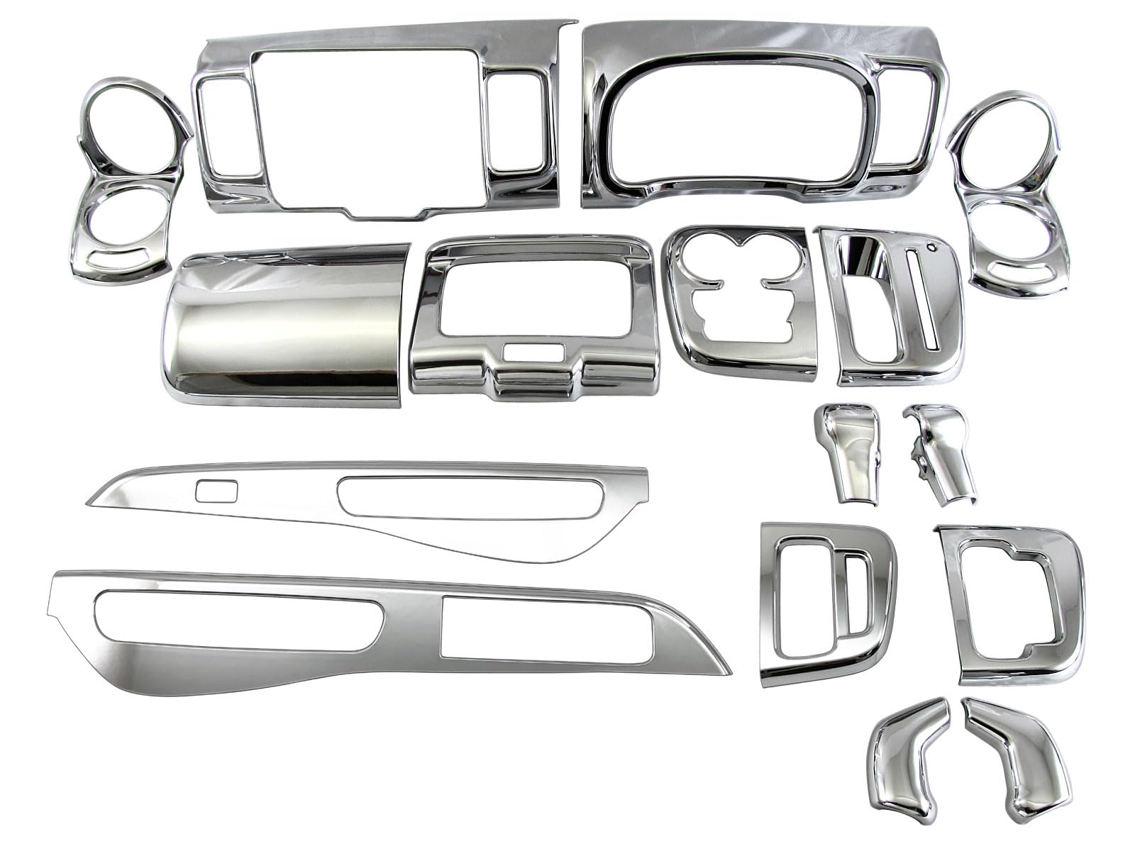BRIGHTZ ミニキャブバン DS17V メッキインテリアパネルセット 16PC 200mmワイドナビ用 【 WOOD－PAN－159 】 DS17 DS S17 17 ミニキャブ バン