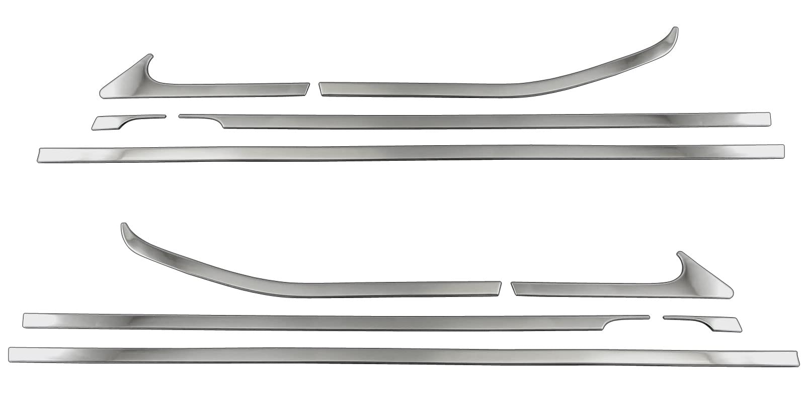 BRIGHTZ ステップワゴンエアー RP 超鏡面ステンレスメッキアッパーサイドドアモール 10PC 【 SID&minus;MOL&minus;160 】 RP6 RP7 RP8 RP P6 P7 P8 6 7 8｜WES STORE