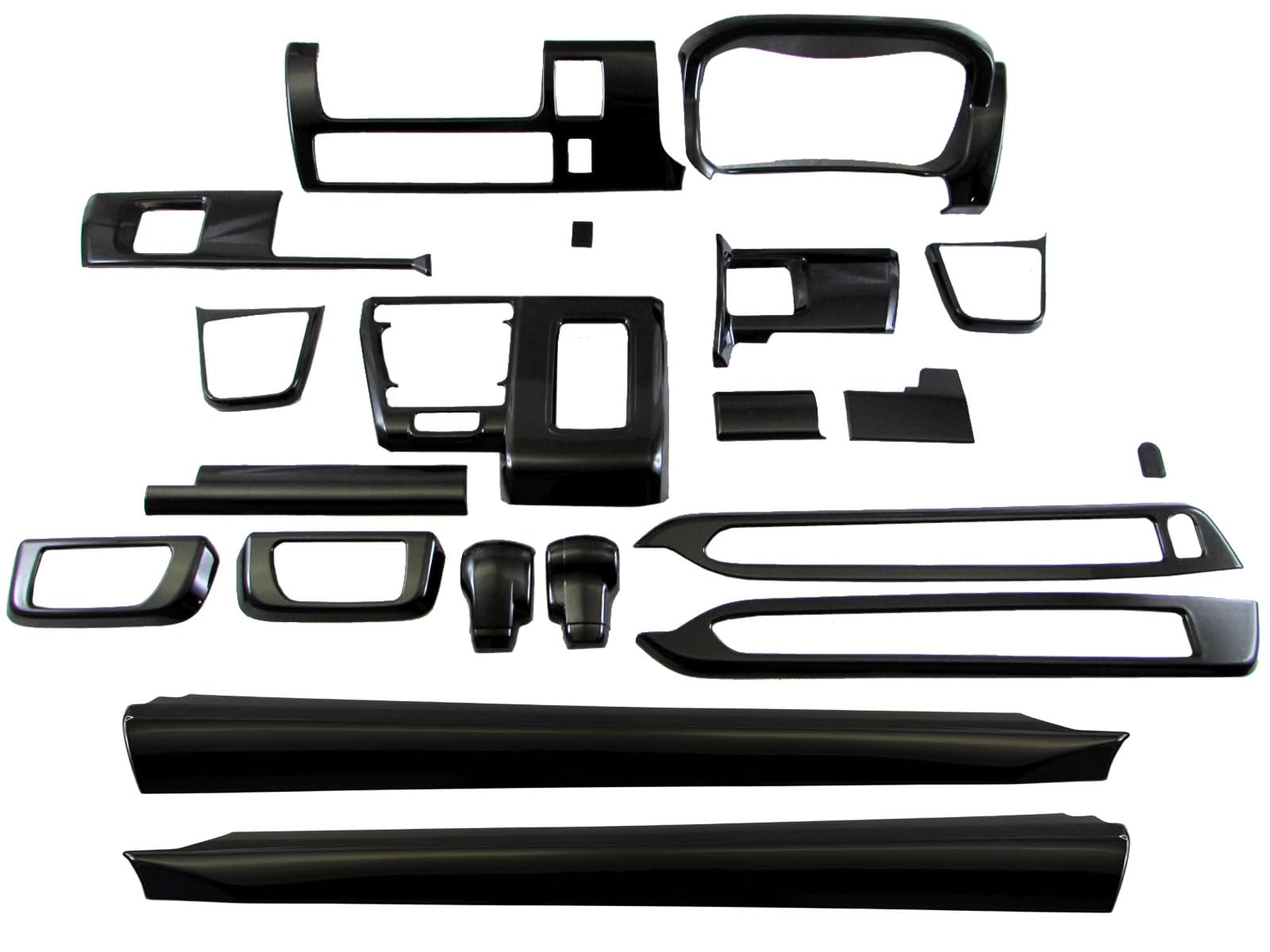 BRIGHTZ ハイゼットデッキバン S700W S710W インテリアパネルセット 20PC ピアノブラック 【 WOOD－PAN－148 】 700W 710W 700 710 ハイゼット デッキバン