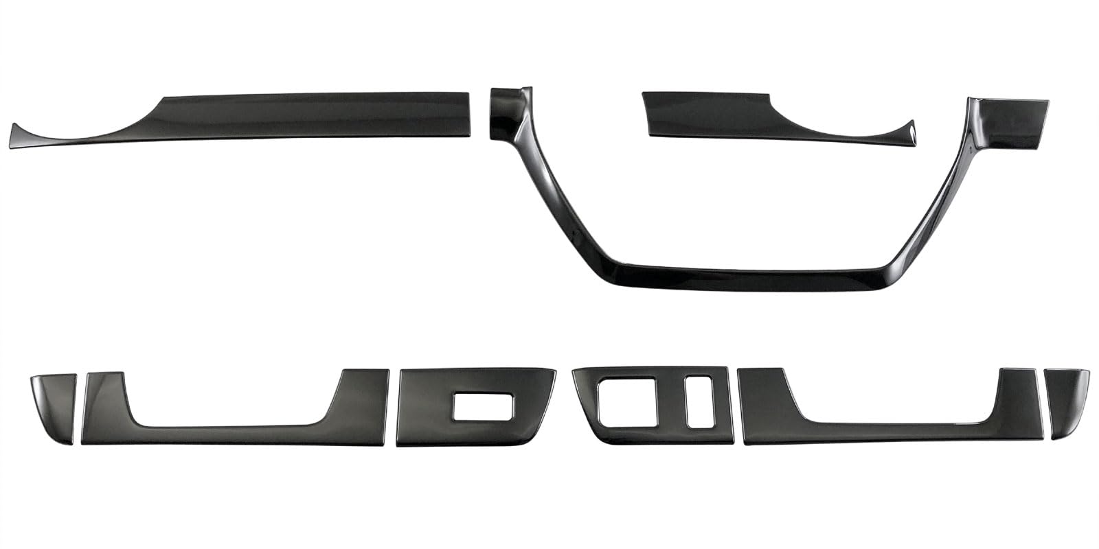 BRIGHTZ タウンエーストラック S403U S413U ステンレスインテリアパネルセット 9PC ピアノブラック 【 INT－MID－046 】 S403U S413U