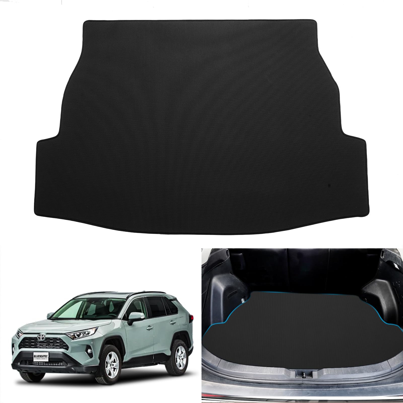 【メーカー直営専用設計】BLUESEATEC ラゲッジマットトヨタ 新型 RAV4 50系 TOYOTA RAV4 2019年4月～ 2Dトランクマット 撥水 荷台マット 後部座席 カーゴマット滑り止め 耐摩擦 耐汚れ 抗菌性 傷防止 ｜WES STORE