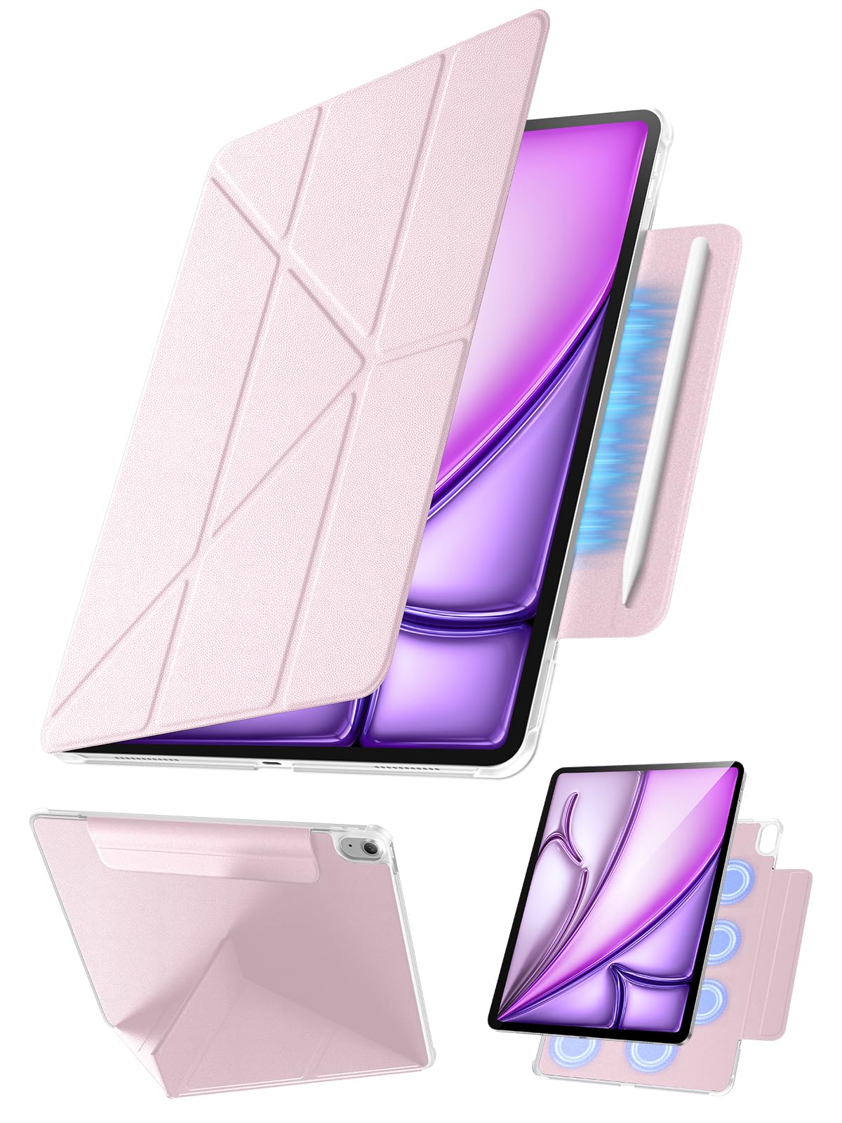 【360&deg;全面保護・Y字スタンド】Tekka iPad Air 11インチ ケース M2/M3 (第6/7世代・2025/2024) / 第5世代 (2022) / 第4世代 (2020) & iPad Pro 11インチ ケース (2018)専用 マグネット吸着 隠しペン収納 縦置き・横｜WES STORE