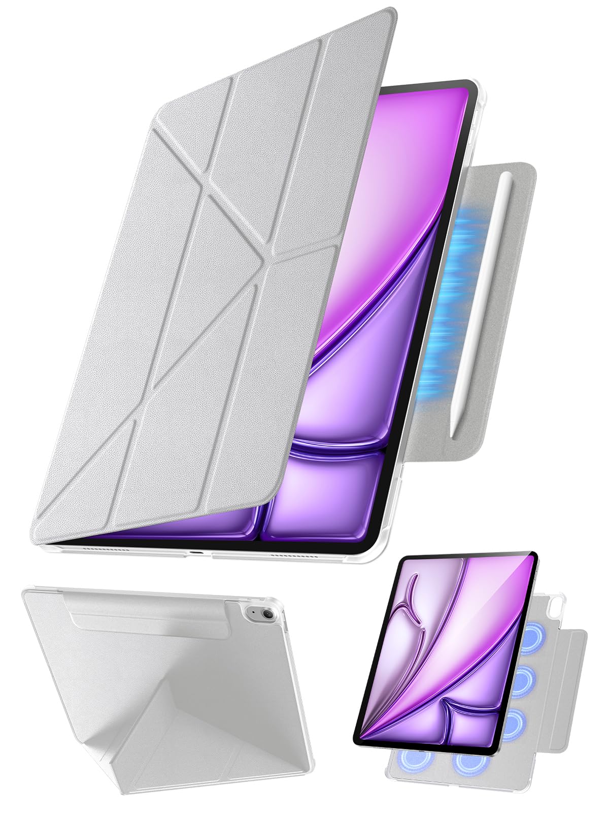 【360&deg;全面保護・Y字スタンド】Tekka iPad Air 11インチ ケース M2/M3 (第6/7世代・2025/2024) / 第5世代 (2022) / 第4世代 (2020) & iPad Pro 11インチ ケース (2018)専用 マグネット吸着 隠しペン収納 縦置き・横｜WES STORE