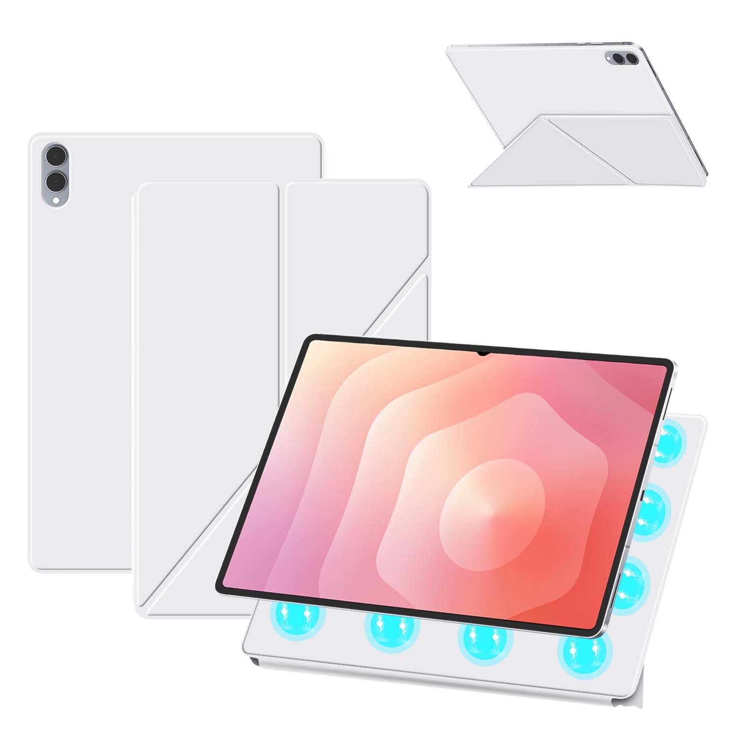 For Samsung Galaxy Tab S11 Ultra 用 ケース カバー KONXISA Samsung Galaxy Tab S11 Ultra 2025年発売 タブレット 14.6インチ 対策 レザー 保護カバー 磁気吸着 オートウェイク/スリープ機能 スタンド機能付き 角｜WES STORE