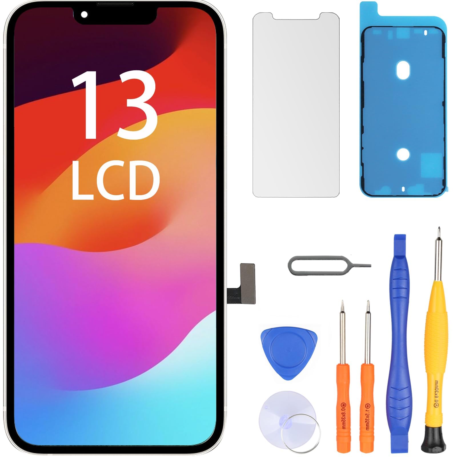 LL TRADER iPhone 13 LCD 6.1インチ 液晶パネル 画面交換タッチスクリーン デジタイザーアセンブリフレーム 修理キット付き