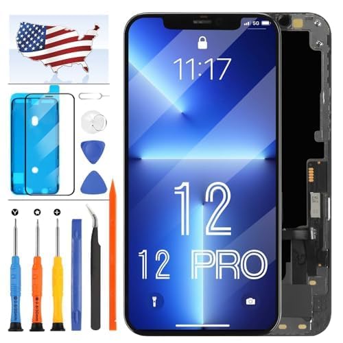 液晶ダイアログボックス 取りつくろう用 For iPhone 12/12 pro TFT 画面取り替えっこ タッチパネルセット 6.1in 液晶ダイアログボックス 硝子 映写幕取りつくろう部分品 デジタイザー 取りつくろう物の具書き割り付き添い人+保護すること写真フィルム+雨合羽消印付き添い人