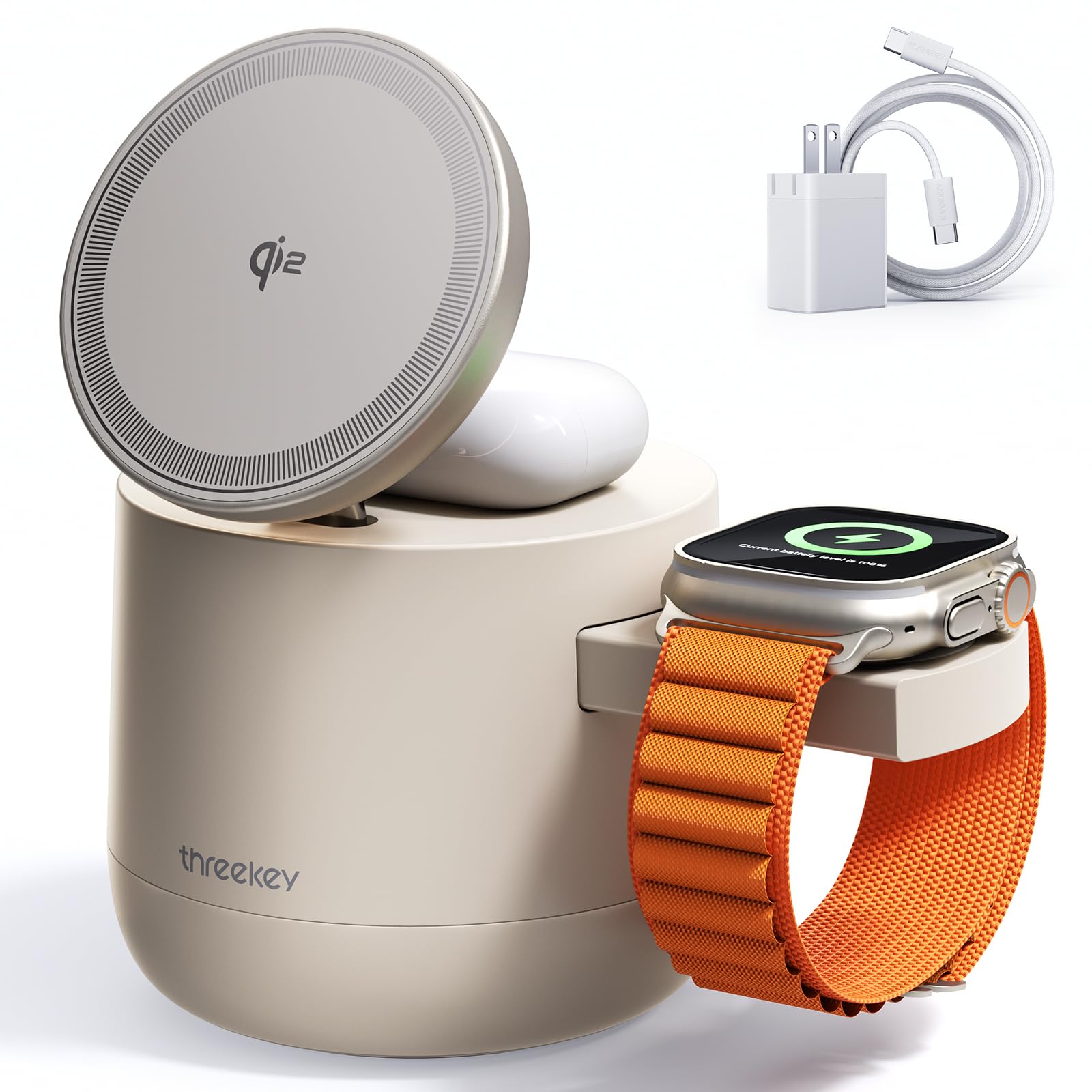 楽天市場】Threekey【Apple公認・MFi・Qi2・PSE公式認定】4in1 MagSafe