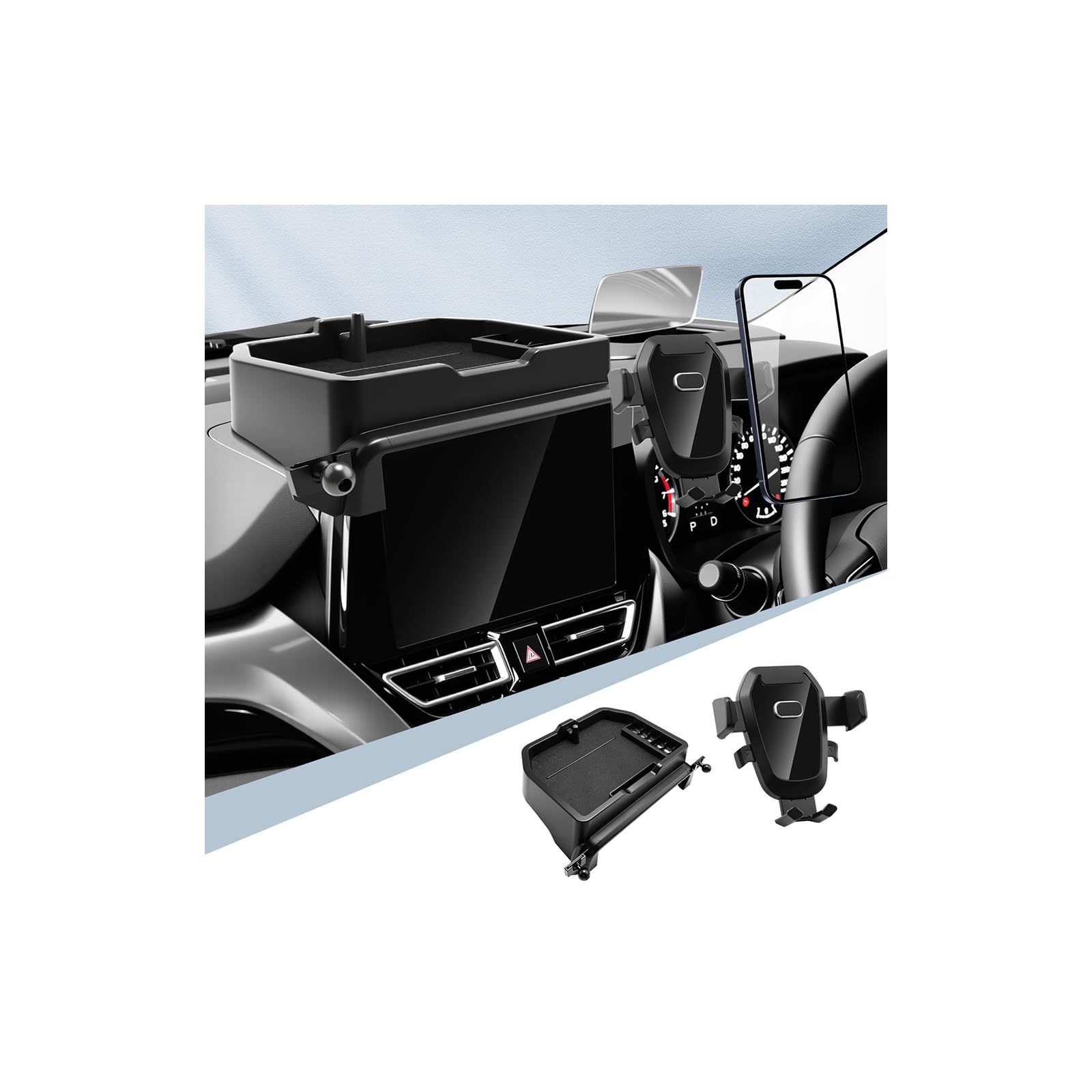BIBIBO スズキ 新型 フロンクス WEB3S 専用 スマホホルダー ダッシュボードトレイ FRONX 携帯ホルダー スマホスタンド 360度回転 安定 片手操作 ワンタッチ フロンクス アクセサリー 内装パーツ |WES STORE