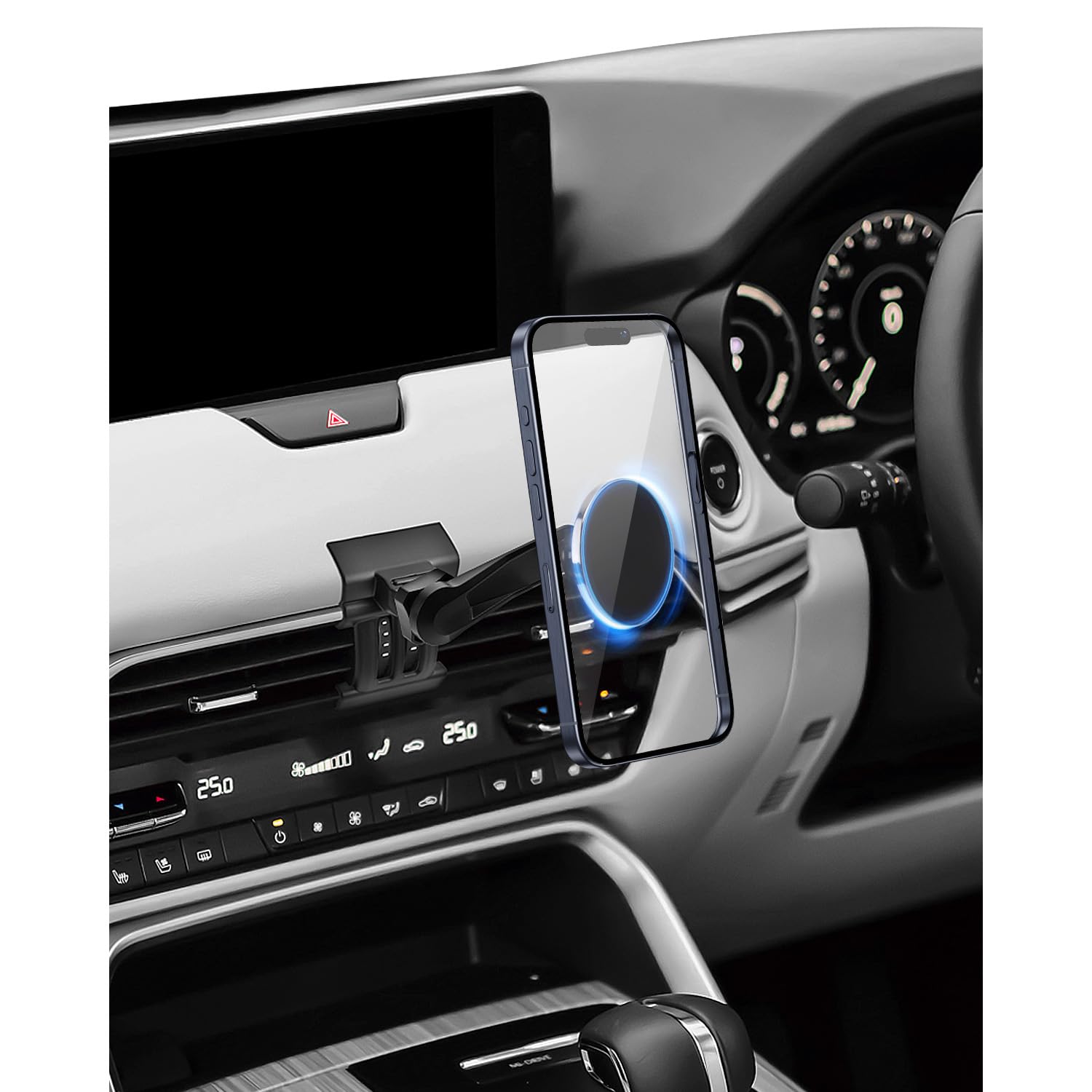 HUAHAO【延長アーム付き さらに360度回転】マツダ CX-60 CX-80専用スマホホルダー マグネット式 cx80車載携帯ホルダー スタンド cx60 アクセサリー magsafe対応 スマホスタンド 安定性拔群 片手操作 0