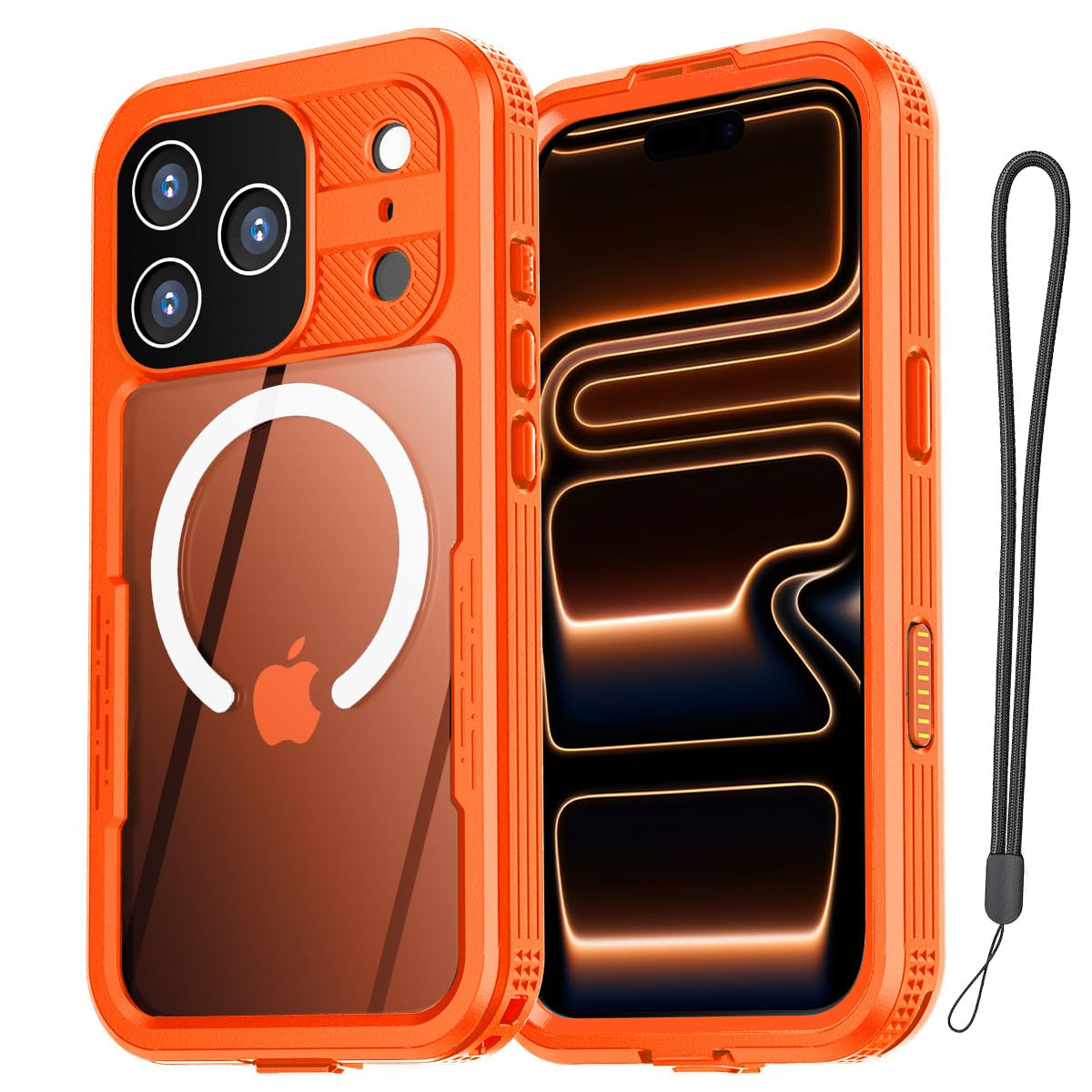 AICase iPhone 17 Pro Max用防水ケース+MagSafe対応 クリアウォータープルーフ 防雪/防塵/耐衝撃 IP68認証 360°フルボディ保護 完全密閉型 水中カバー iPhone 17 Pro Max用_3