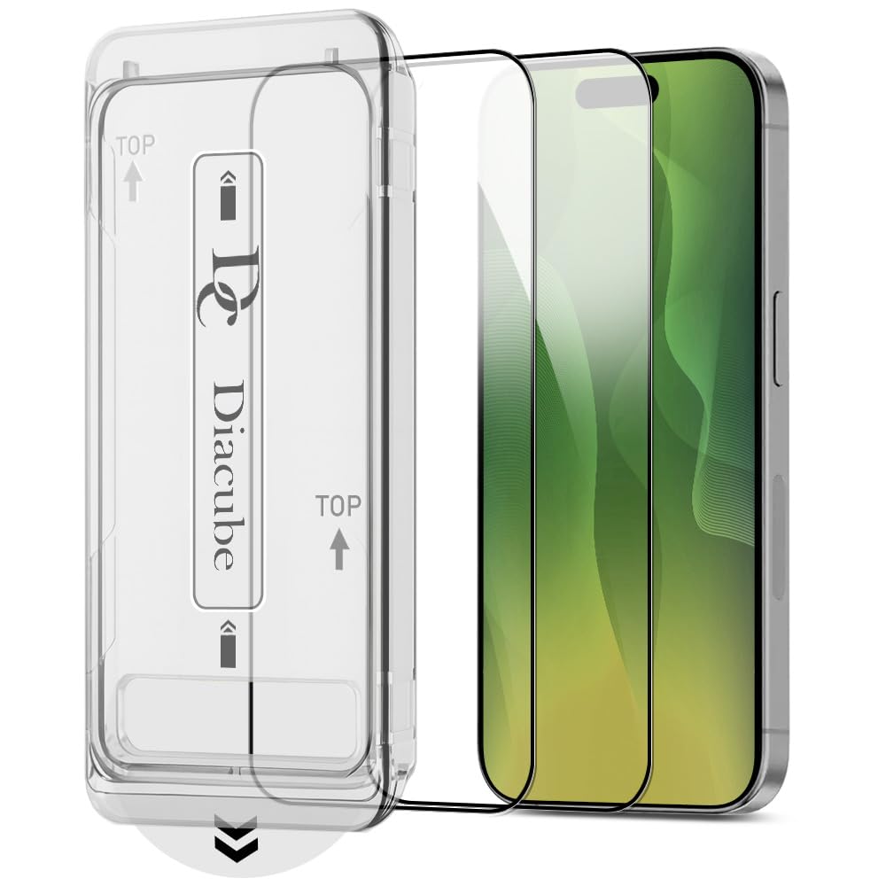 【AR照りかえし押しとどめる上塗り】DIACUBE iPhone 17 Air用 硝子写真フィルム【2枚仕掛ける+お引き回し枠付き添い人】3Dラウンド外辺部 硬度9H 液晶保護すること写真フィルム [砂ぼこりまで取り除く取築き上げる一こま一こま付き添い人] 鮮や