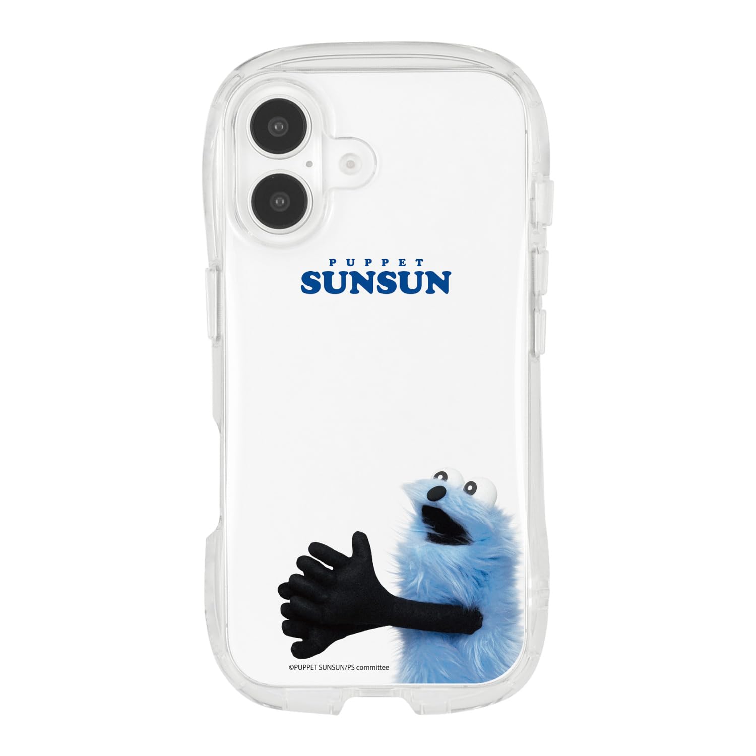 グルマンディーズ PUPPET SUNSUN (パペットスンスン) iPhone16 相応う クリスタルクリアケース スンスン CPS-05A