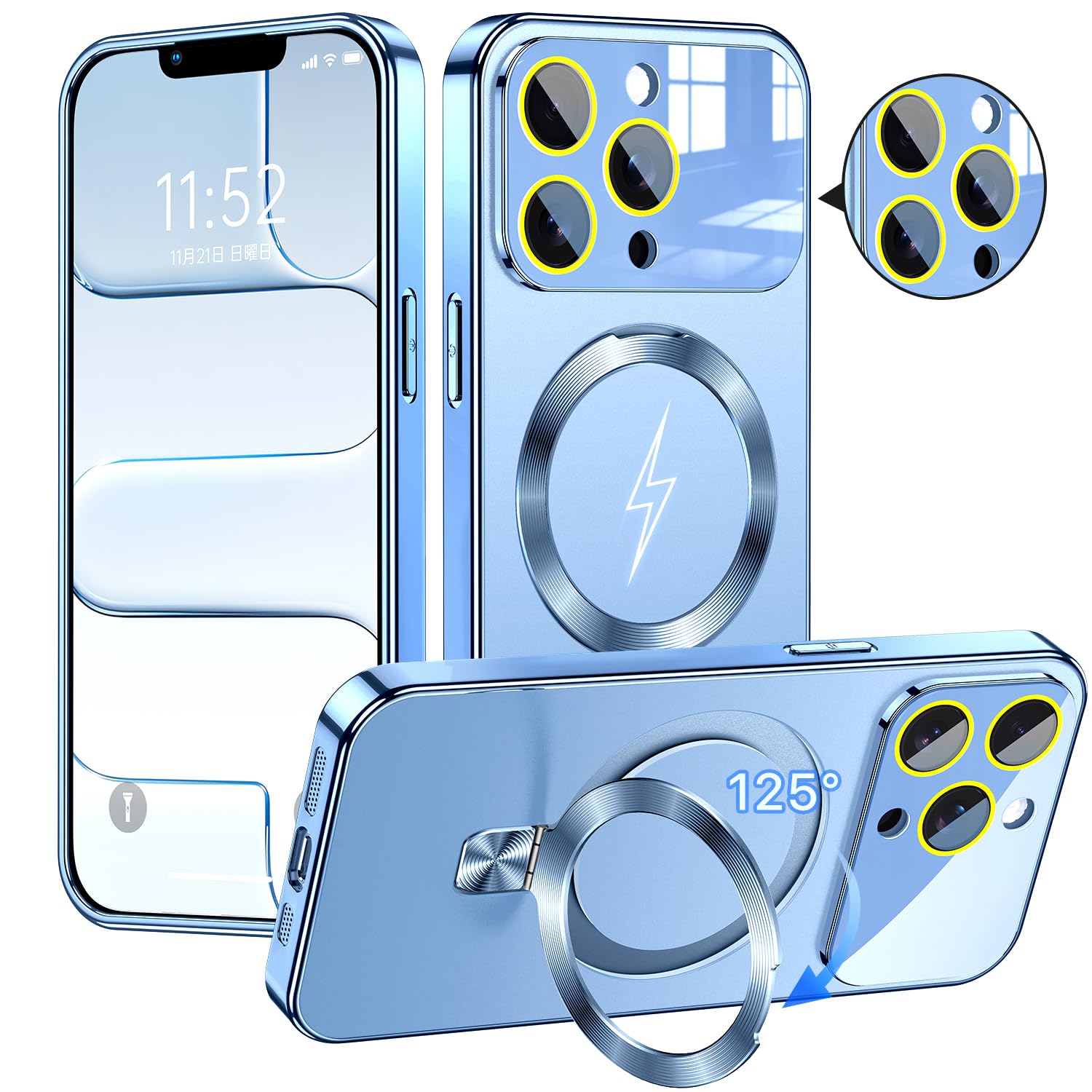 【2025最高傑作&4つの機能を一度に実現】TISTUNST iPhone 13 Pro 用 ケース Magsafe対応 指紋防止/マット仕上げ 米軍MIL規格 耐衝撃 ランヤードホール付き マット金属フレーム 最大25W急速充電対応 感 ｜WES STORE