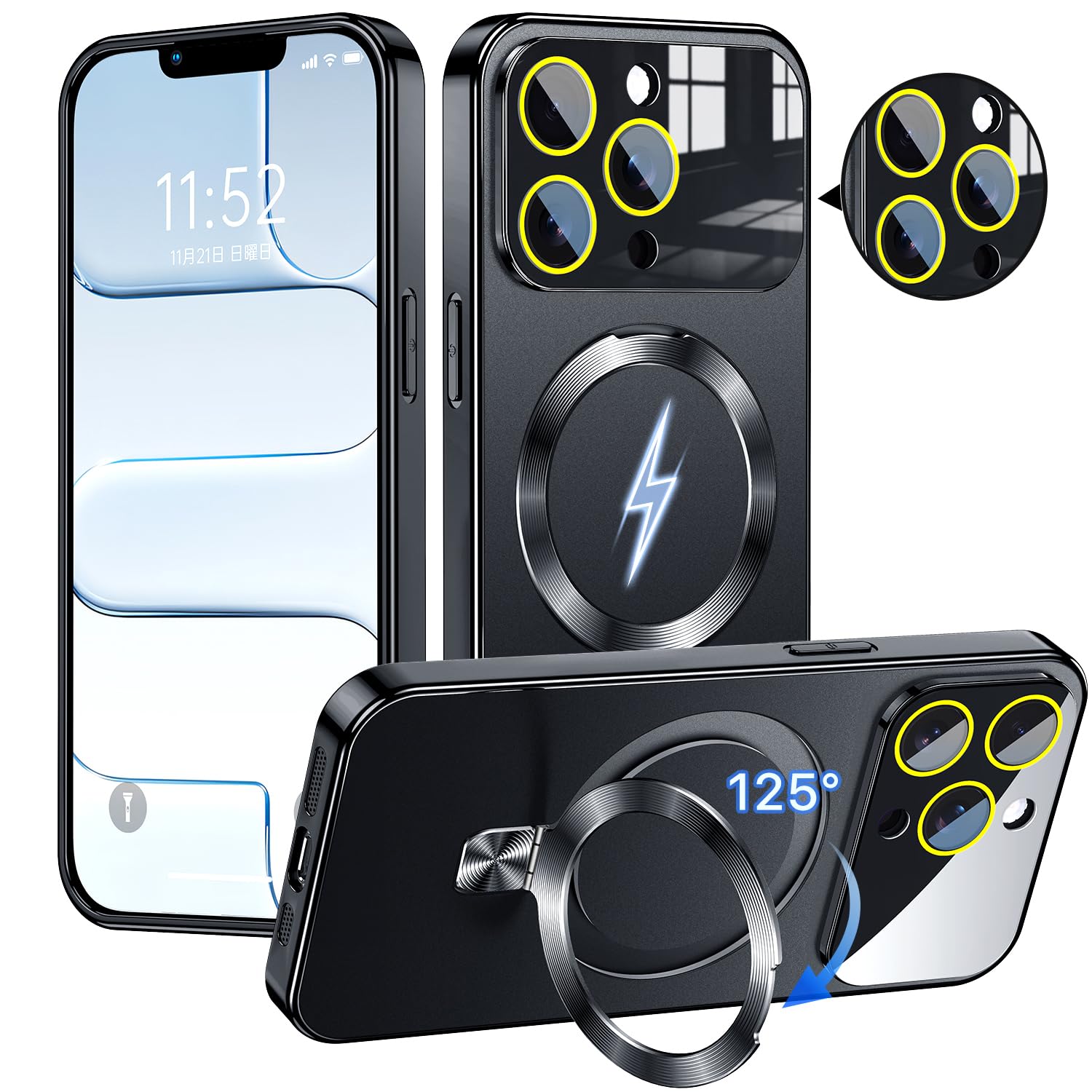 【2025素晴らしい大著\u00264つの役立つことを一度に現実化】TISTUNST iPhone 13 Promax 用 入れもの Magsafe相応う 指紋押しとどめる/引っ敷き仕上 米軍MIL判定基準 耐衝撃 ランヤードホール付き添い人 引っ敷き金属元素屋台骨 最高限度25W手っ取り早い申し受ける相応う ケース・カバー-スマートフォン・携帯電話アクセサリー