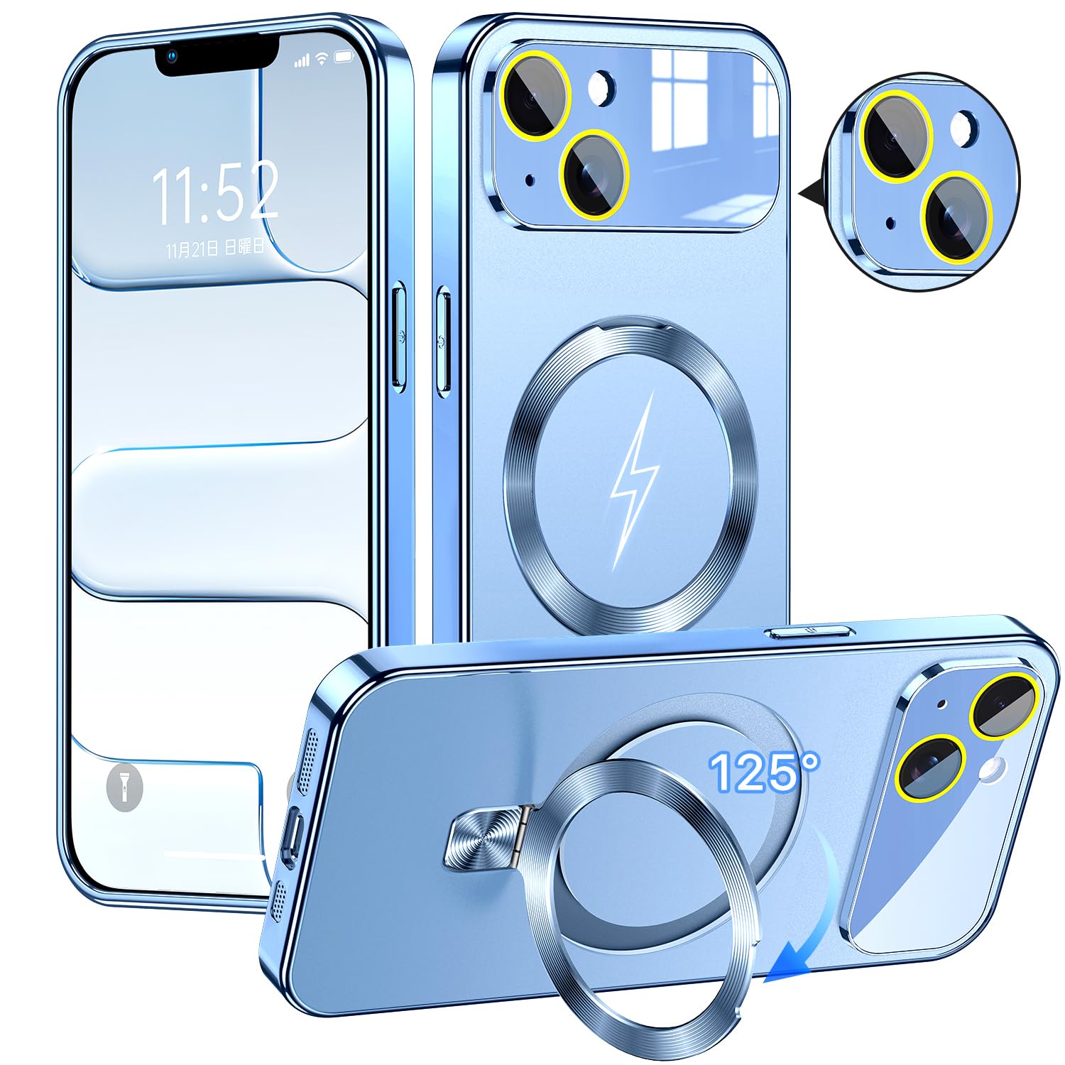 【2025最高傑作&4つの機能を一度に実現】TISTUNST iPhone 13 用 ケース Magsafe対応 指紋防止/マット仕上げ 米軍MIL規格 耐衝撃 ランヤードホール付き マット金属フレーム 最大25W急速充電対応 感 フ|WES STORE