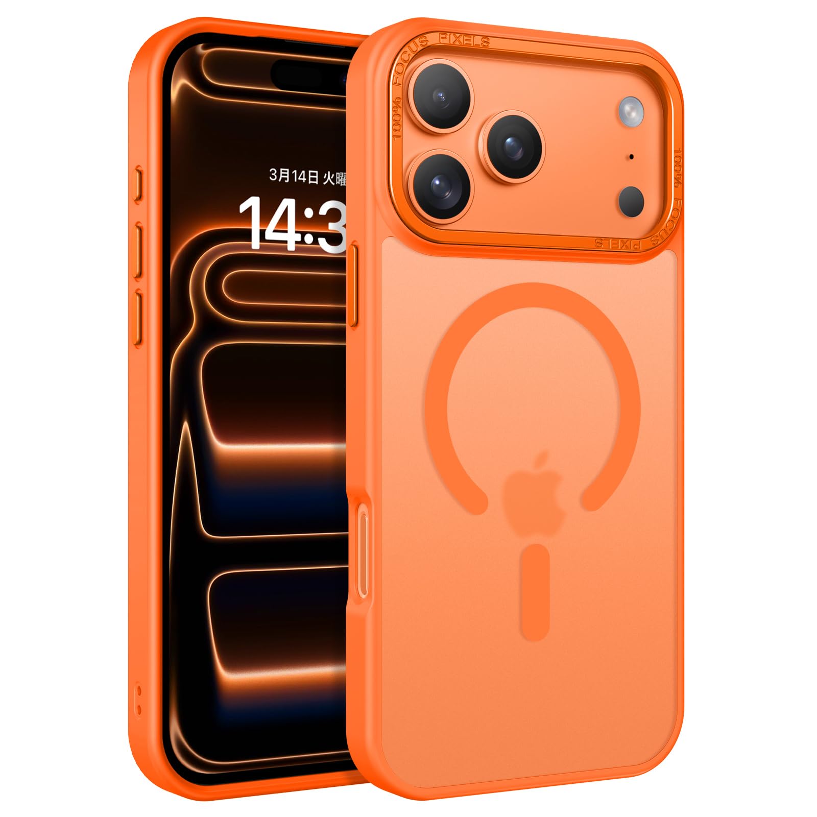 BENTOBEN iPhone 17 Pro Max対応 ケース MagSafe対応 ワイヤレス充電 耐衝撃 米軍MIL規格 マット 半透明 マグネット搭載 ストラップホール付き 指紋防止 黄変防止 耐久性 iPhone17ProMax対応 ケース カバー