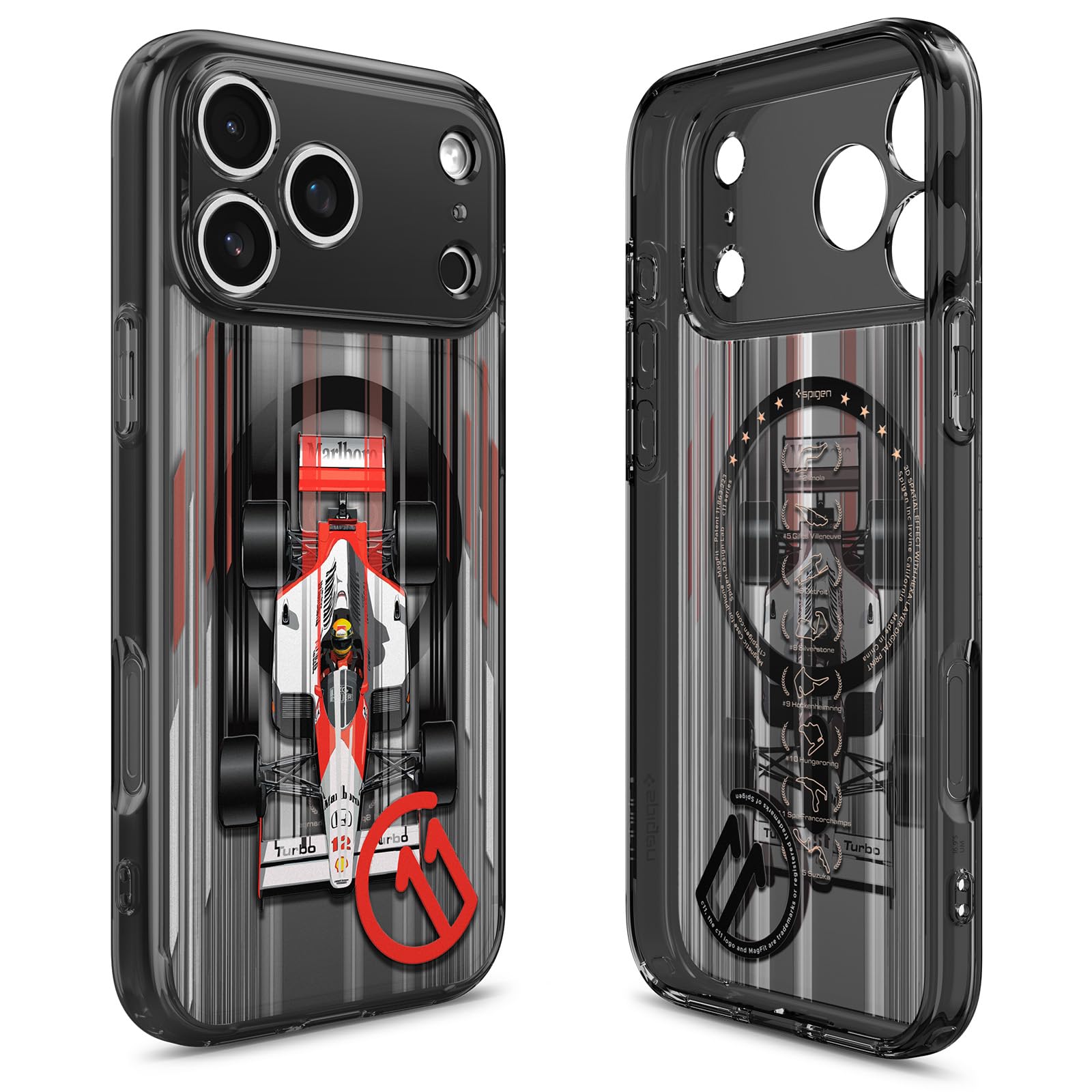 Spigen 【c11 続きもの Turbo ～版】 iPhone 17 Pro Max 容れもの MagSafe相応う 立体的刷り上げる ストラップホール 米軍MIL標準尺度 ウルトラ・ハイブリッド・マグフィット (c11 ターボ) ACS10605