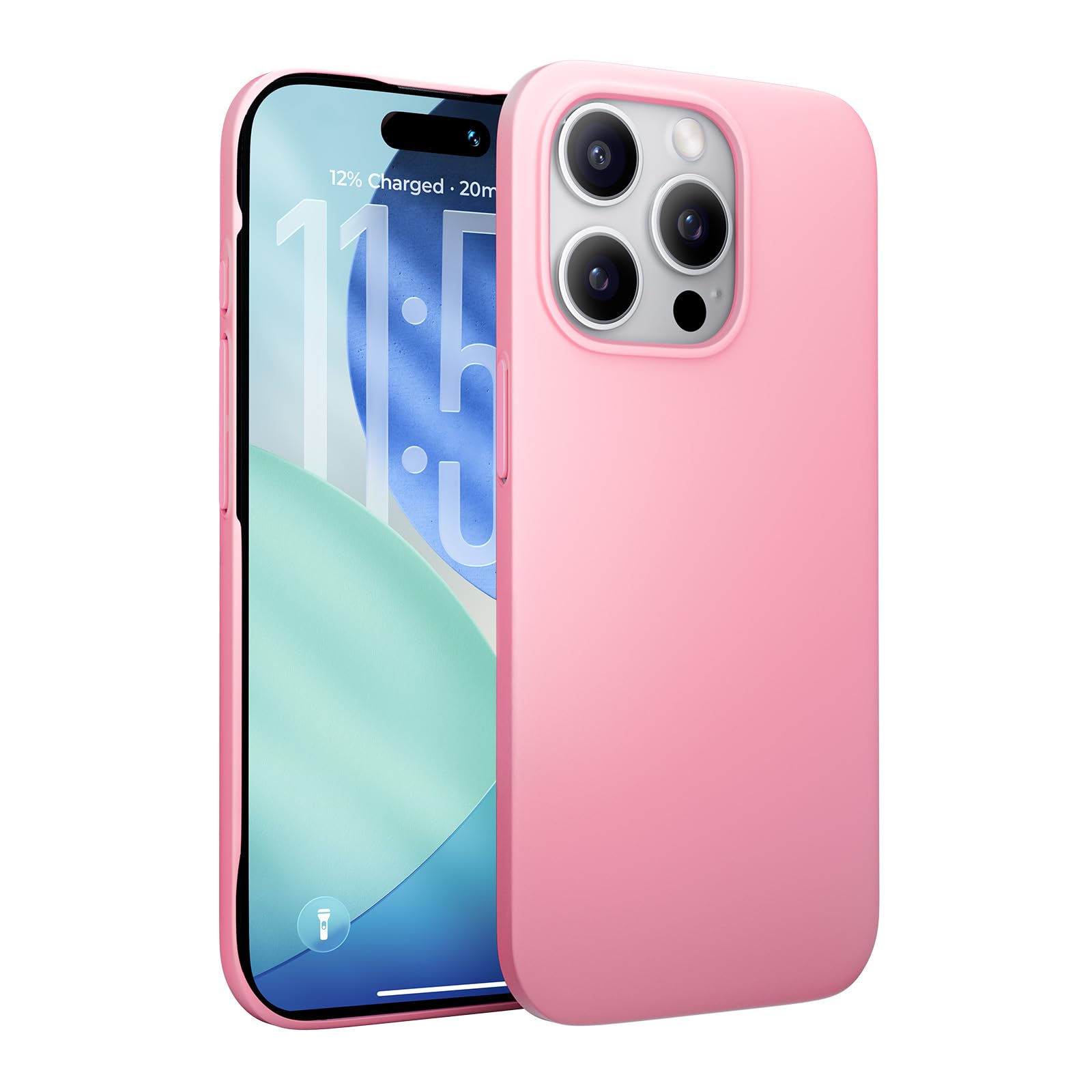 LISEN 超薄型 iPhone 15 Pro 用 ケース Magsafe対応 マット感 指紋防止 擦り傷防止 軽量PC素材 日常保護 ワイヤレス充電対応 ストラップホール付き アイフォン15Pro 携帯カバー 6.1インチ for あいふお