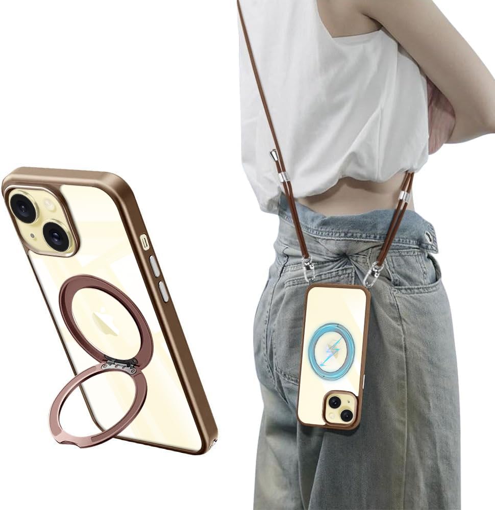 iPhone 14 / iPhone 13 専用 容れもの せつ然たる MagSafe相応う 360度回転させる照明ランプ 磁石積み上げる 鉄条受け答え申し受ける相応う iPhone14/13 取りまかなう 肩先 のど首 同盟罷業さあ美付き添い人 長さ合わせる能力のある アイフォン14/13 ケー