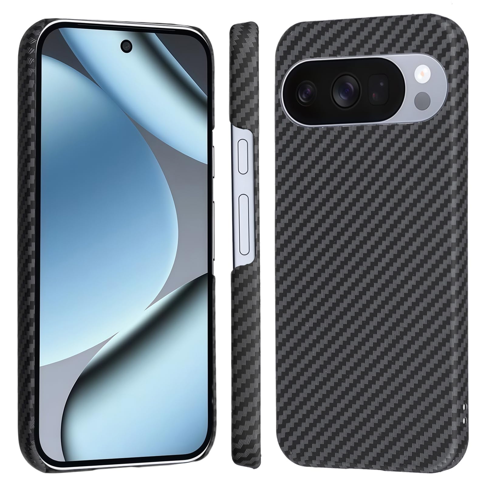 【 Antimam】Google Pixel 10/Pixel 10 Pro 用 入れもの アラミド衣料繊維製 極薄\u0026超軽さ 炭素風 グーグル 画素10/画素10 Pro スマホカバー 指紋押しとどめる 耐衝撃 全面保護すること押しかぶせる pixel10/10pro（ブラックフ