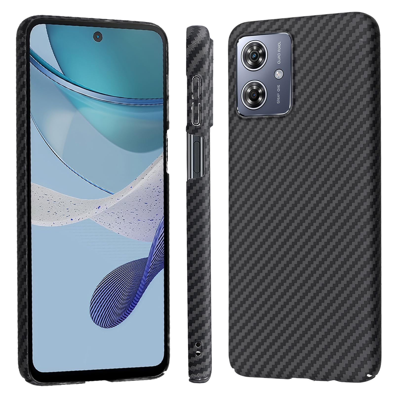 【 Antimam】Motorola MOTO G64 5G/MOTO G64Y 5G 用 入れもの アラミド衣料繊維製 極薄\u0026超軽さ 炭素風 モトローラ モトG64 5G スマホカバー 指紋押しとどめる 耐衝撃 全面保護すること押しかぶせる g64J （黒いこと衣料繊維）