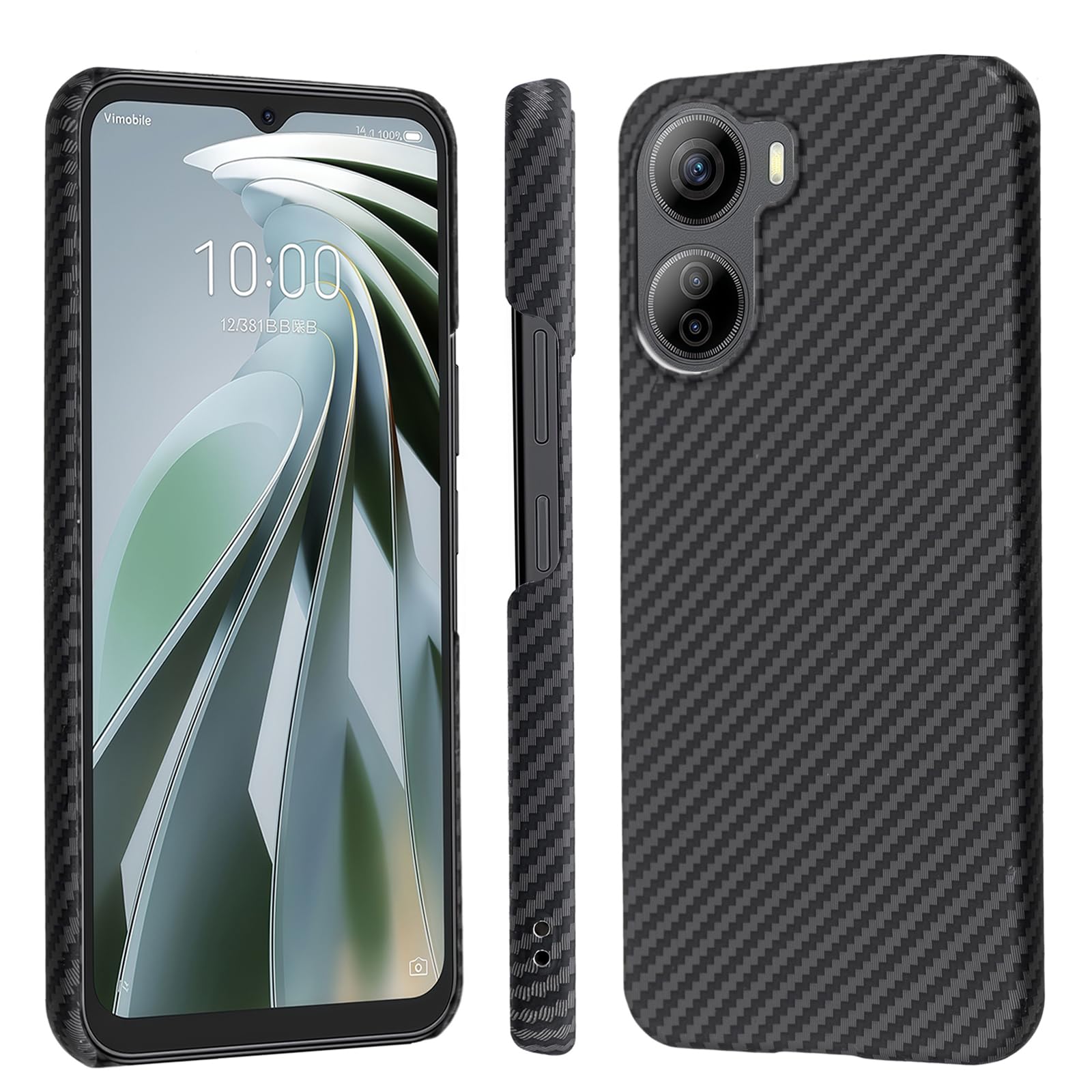 【 Antimam】ZTE Libero 5G IV 用 入れもの アラミド衣料繊維製 極薄\u0026超軽さ 炭素風 ZTE リベロ5g iv スマホカバー 指紋押しとどめる 耐衝撃 全面保護すること押しかぶせる libero 5g iv （黒いこと衣料繊維）