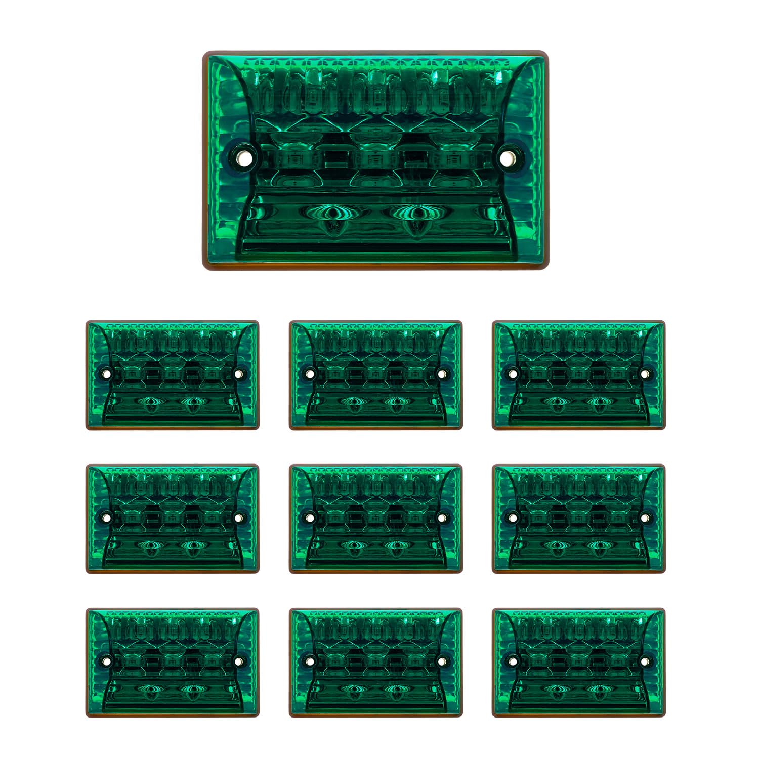 Takenous 竹村商会 led サイドマーカー ダウンライト マーカーランプ 24v 10個入り トラック (グリーン)｜WES STORE