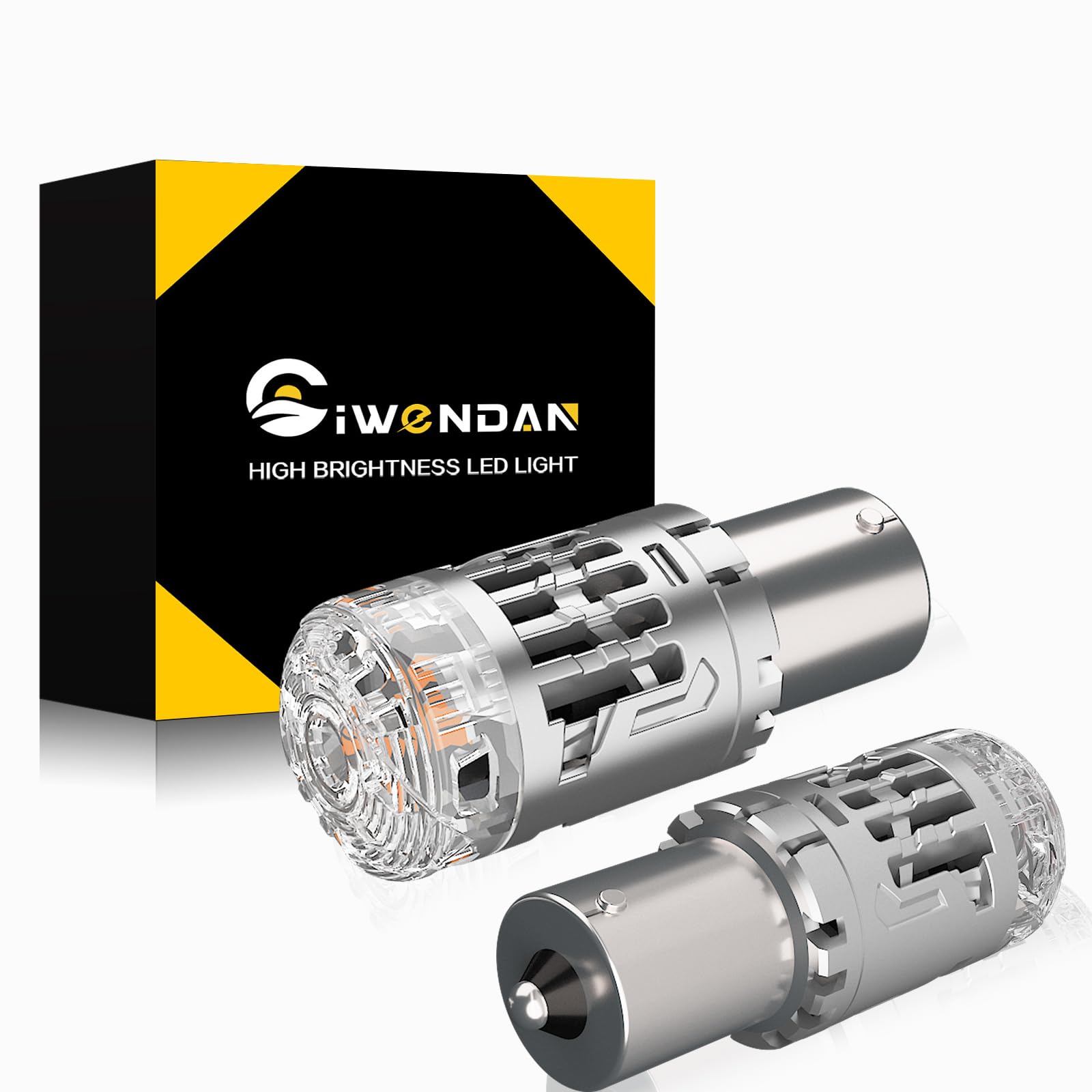 CIWENDAN （シウエンダン） S25 150度 ピン角違い シングル LED ウインカー 超爆光 アンバー シングル キャンセラー内臓 ハイフラ防止抵抗内蔵（インジケータ誤作動/ゴースト点灯防止対策）リフ
