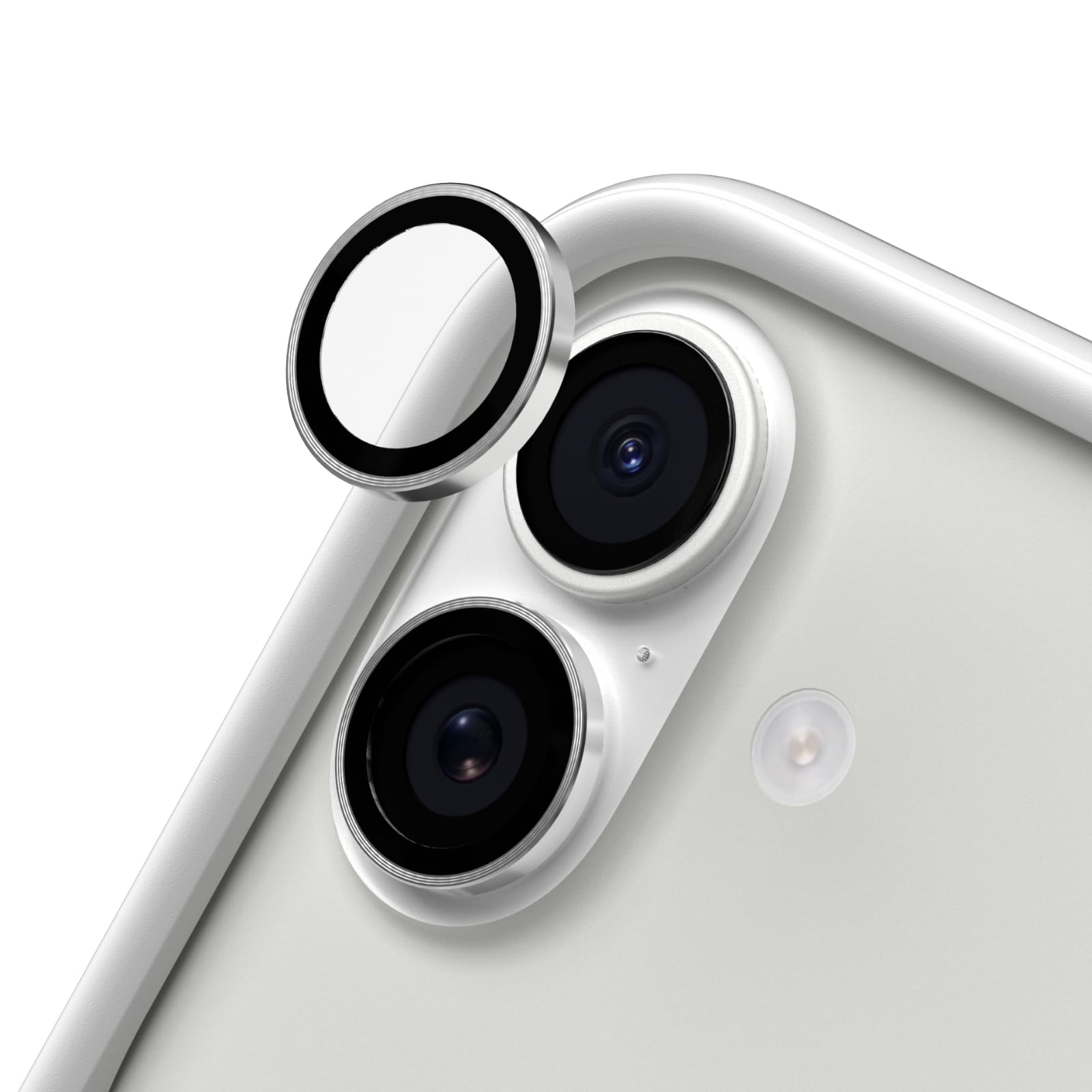 RHINOSHIELD ライノシールド カメラ保護フィルム iPhone 17 / 16 Plus / 16対応 | 9H強化ガラス製カメラ保護フィルム - 耐衝撃 耐傷性 透明度 飛散防止 - シルバーグレー