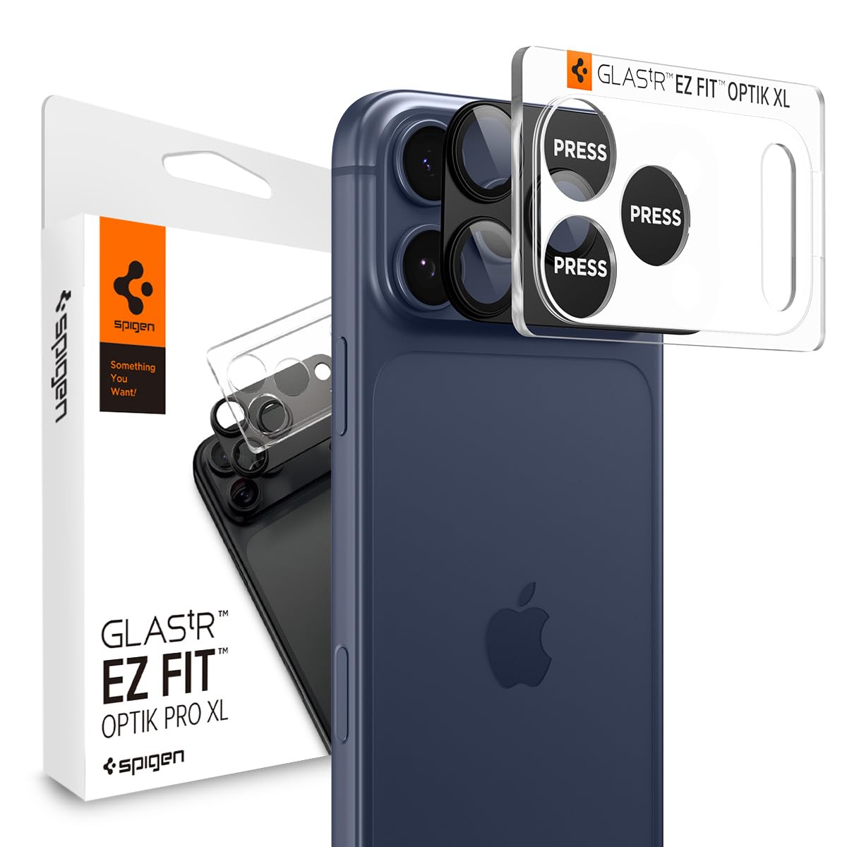 Spigen iPhone 17 Pro カメラ保護 カメラ部全面カバー PC素材 ブラック 1枚入 Optik Pro XL AGL10644